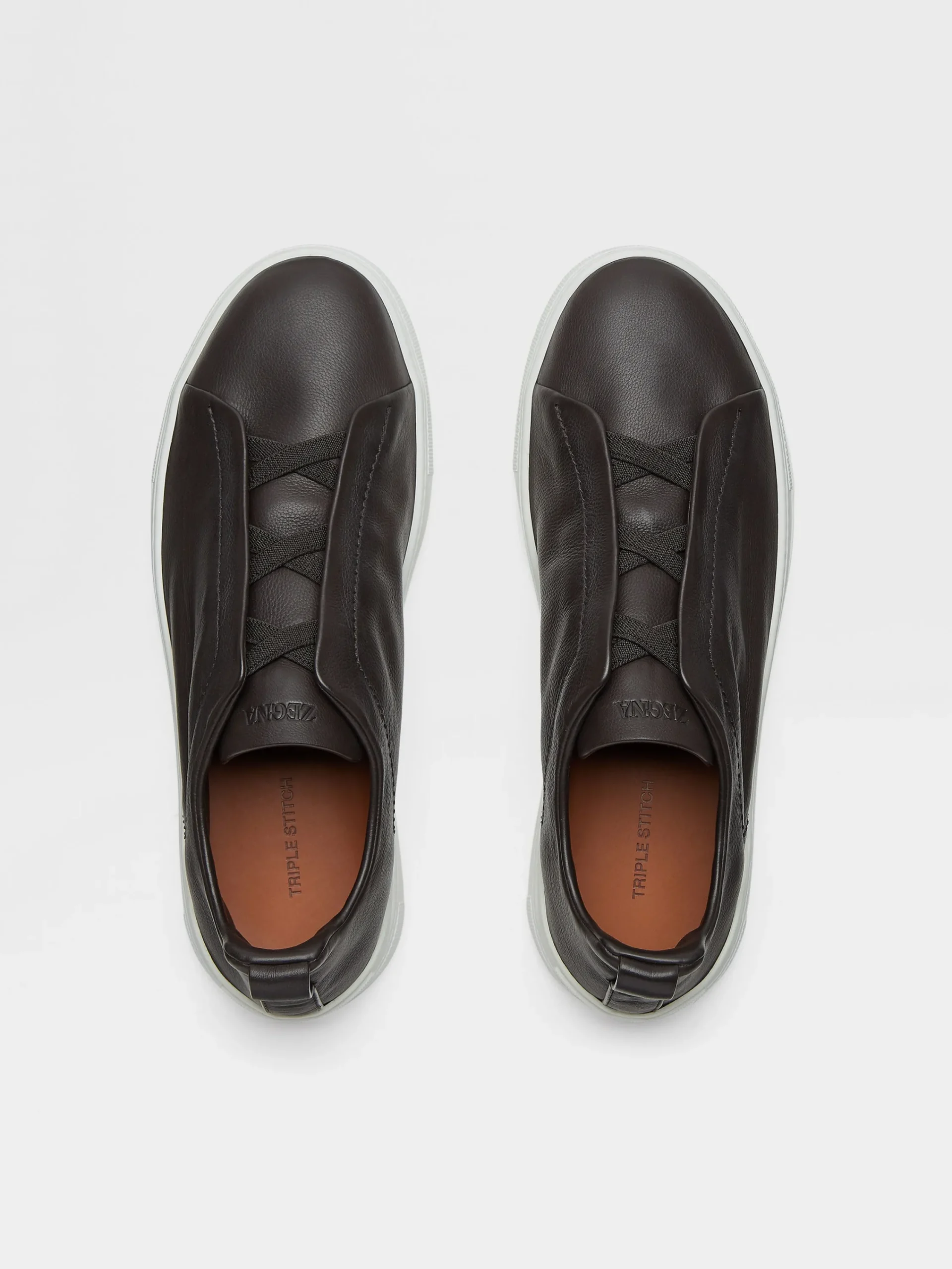Sneakers>ZEGNA Triple Stitch™ SECONDSKIN Sneakers Brown