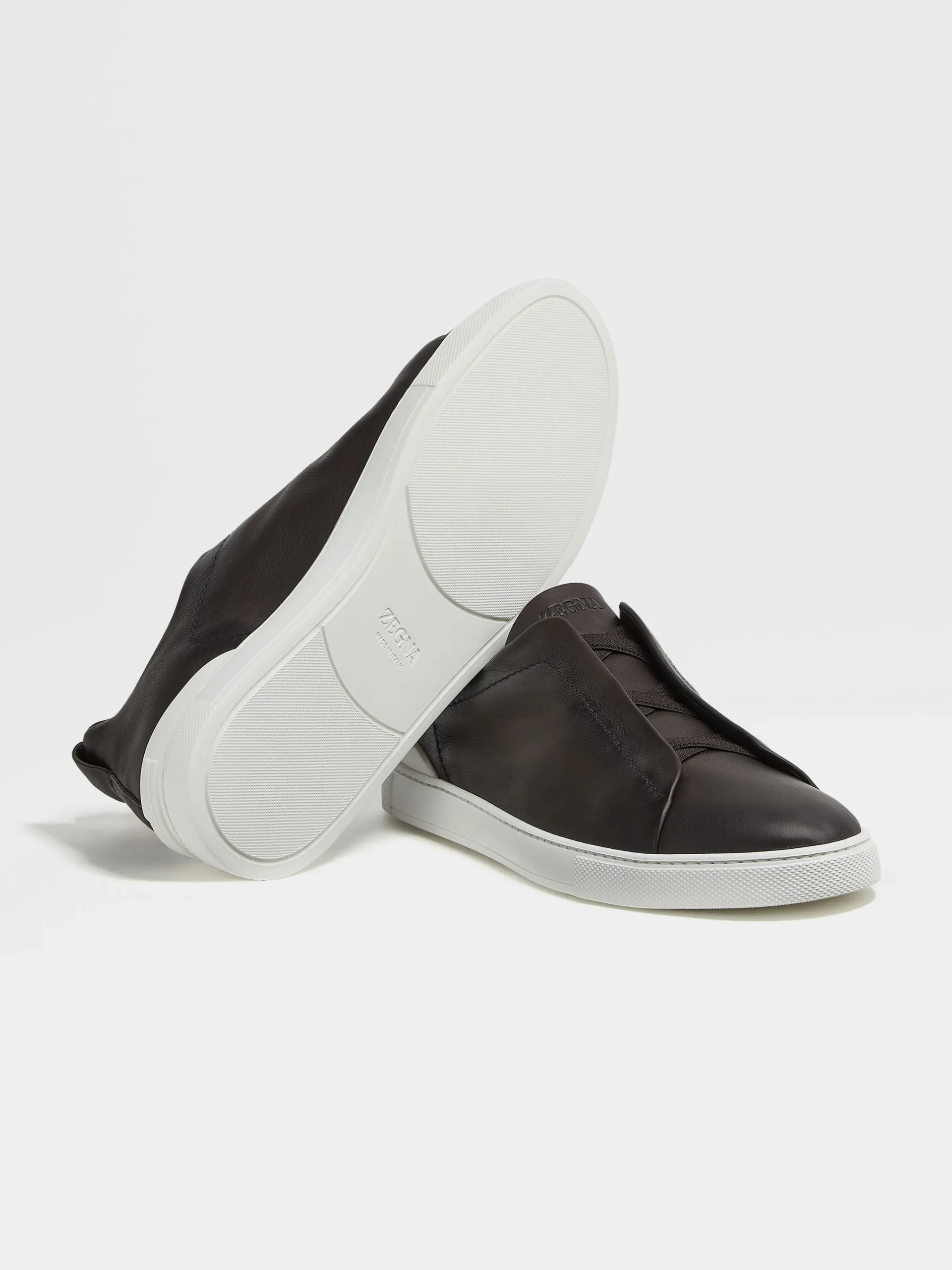 Sneakers>ZEGNA Triple Stitch™ SECONDSKIN Sneakers Brown