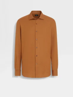 Shirts>ZEGNA Cashco Shirt DarkFoliage