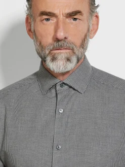 Shirts>ZEGNA Cashco Shirt LightGrey/Black
