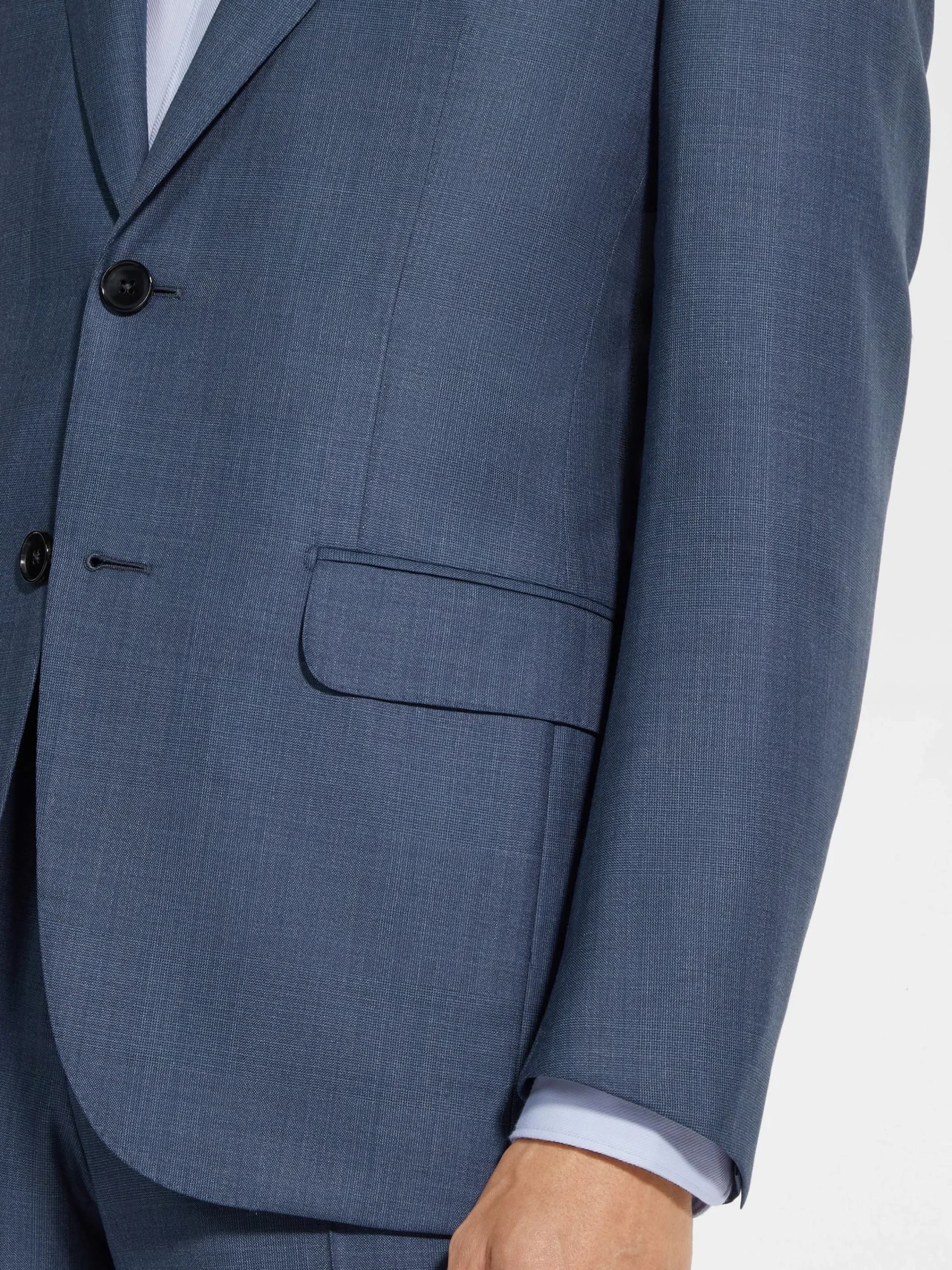 Suits>ZEGNA Dark Avio Blue Centoventimila Wool Suit DarkAvioBlue