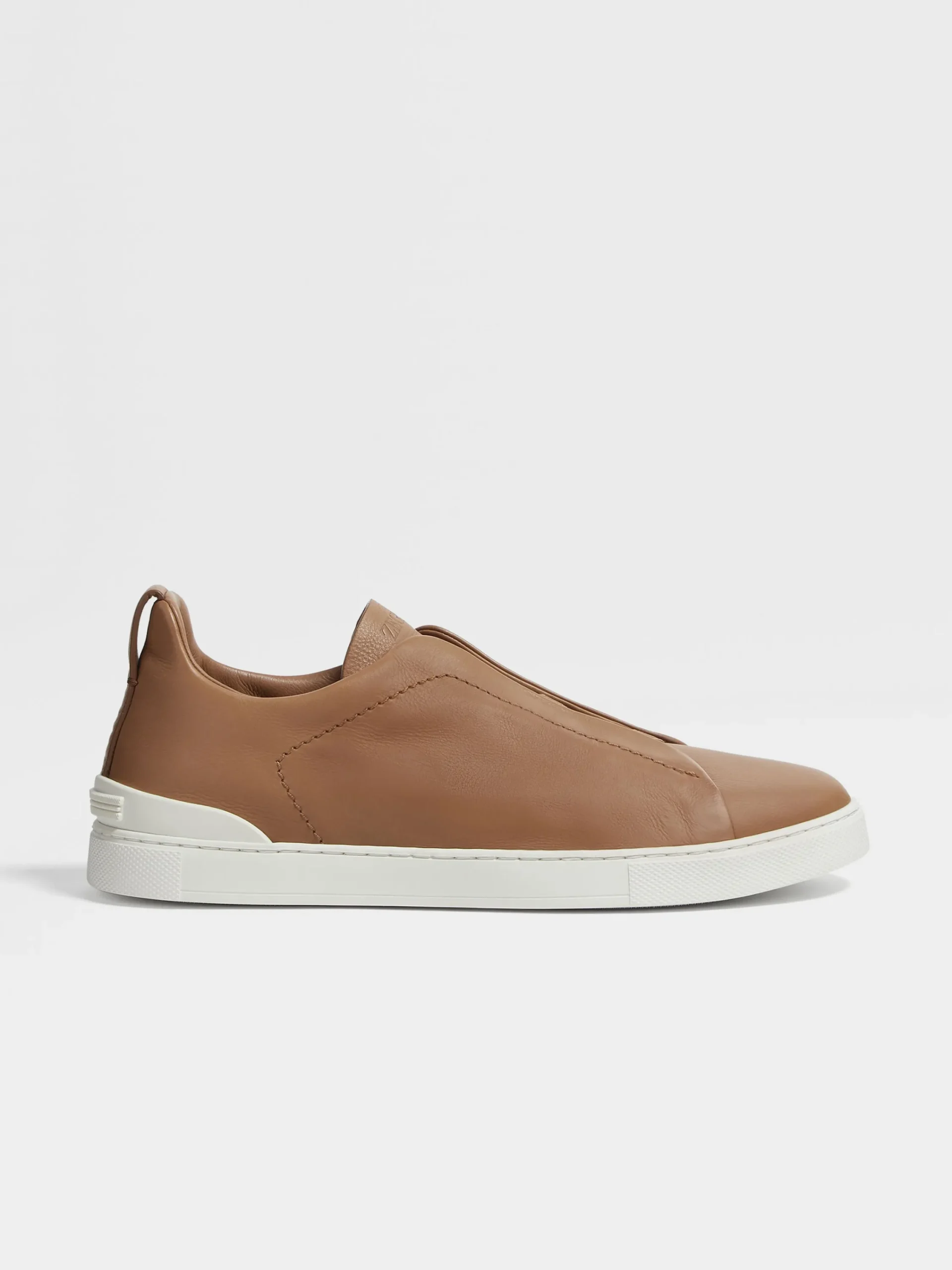 Sneakers>ZEGNA Dark Beige Triple Stitch™ SECONDSKIN Sneakers DarkBeige