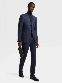 Suits>ZEGNA Dark Blue Oasi Cashmere Suit DarkBlue