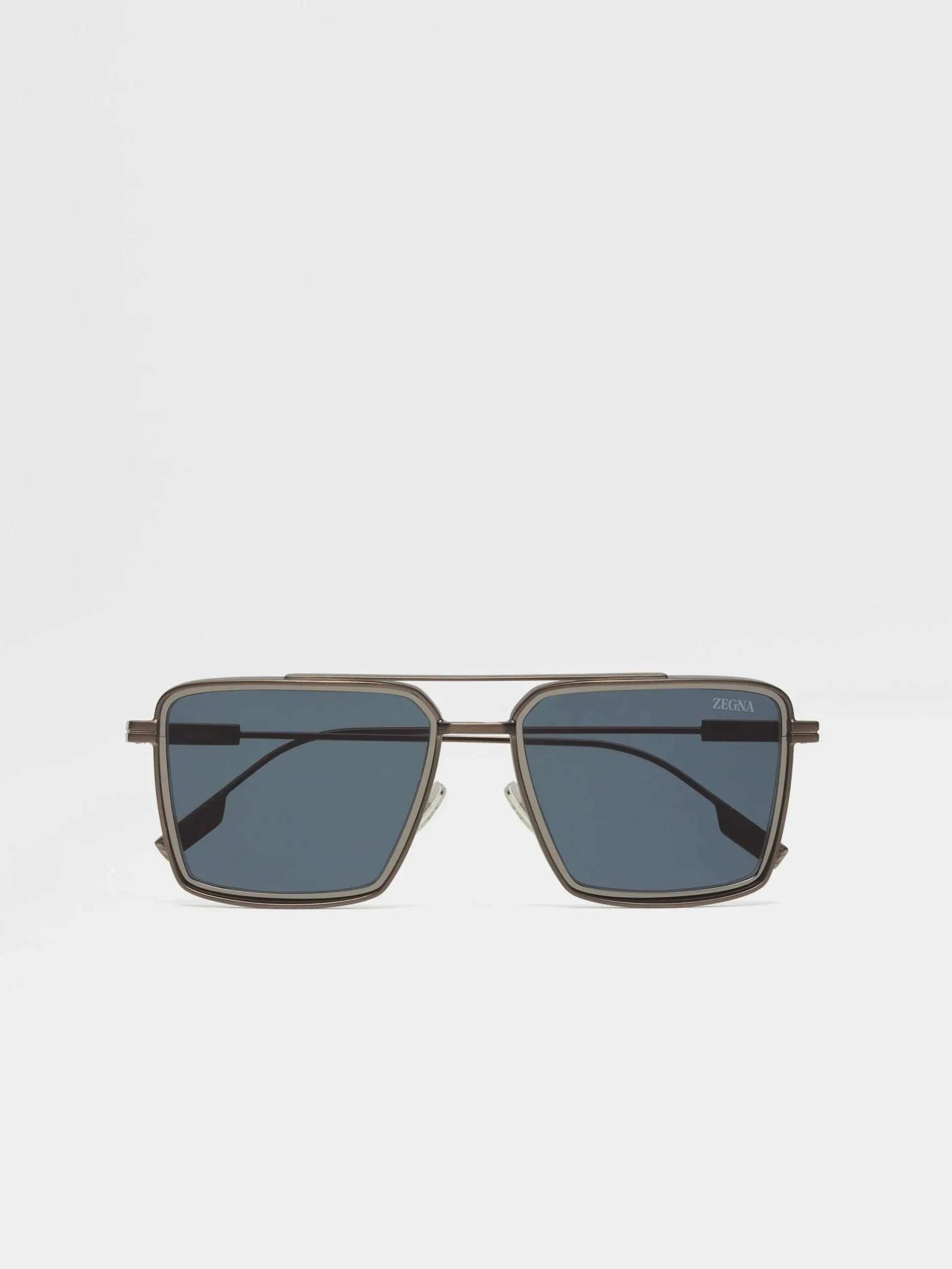 Sunglasses>ZEGNA Dark Bronze Aniline Metal Sunglasses DarkBronzeAniline