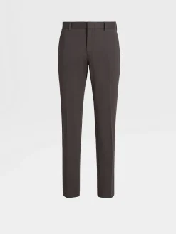 Pants>ZEGNA Dark Brown Comfort Cotton Pants DarkBrown