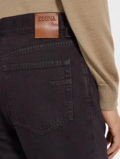 Travel In Style|Jeans>ZEGNA Dark Brown Cotton Roccia Jeans DarkBrown