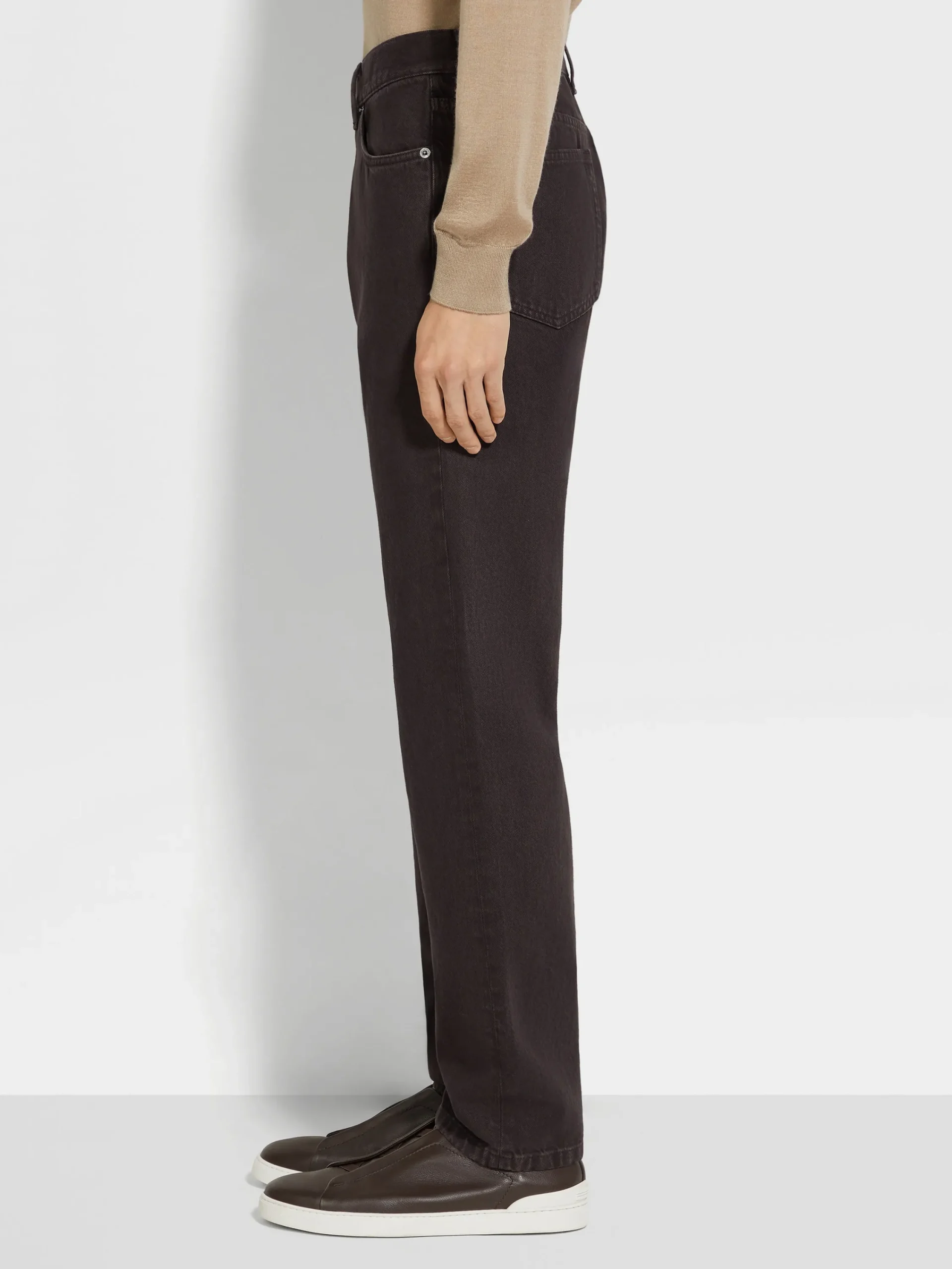 Travel In Style|Jeans>ZEGNA Dark Brown Cotton Roccia Jeans DarkBrown