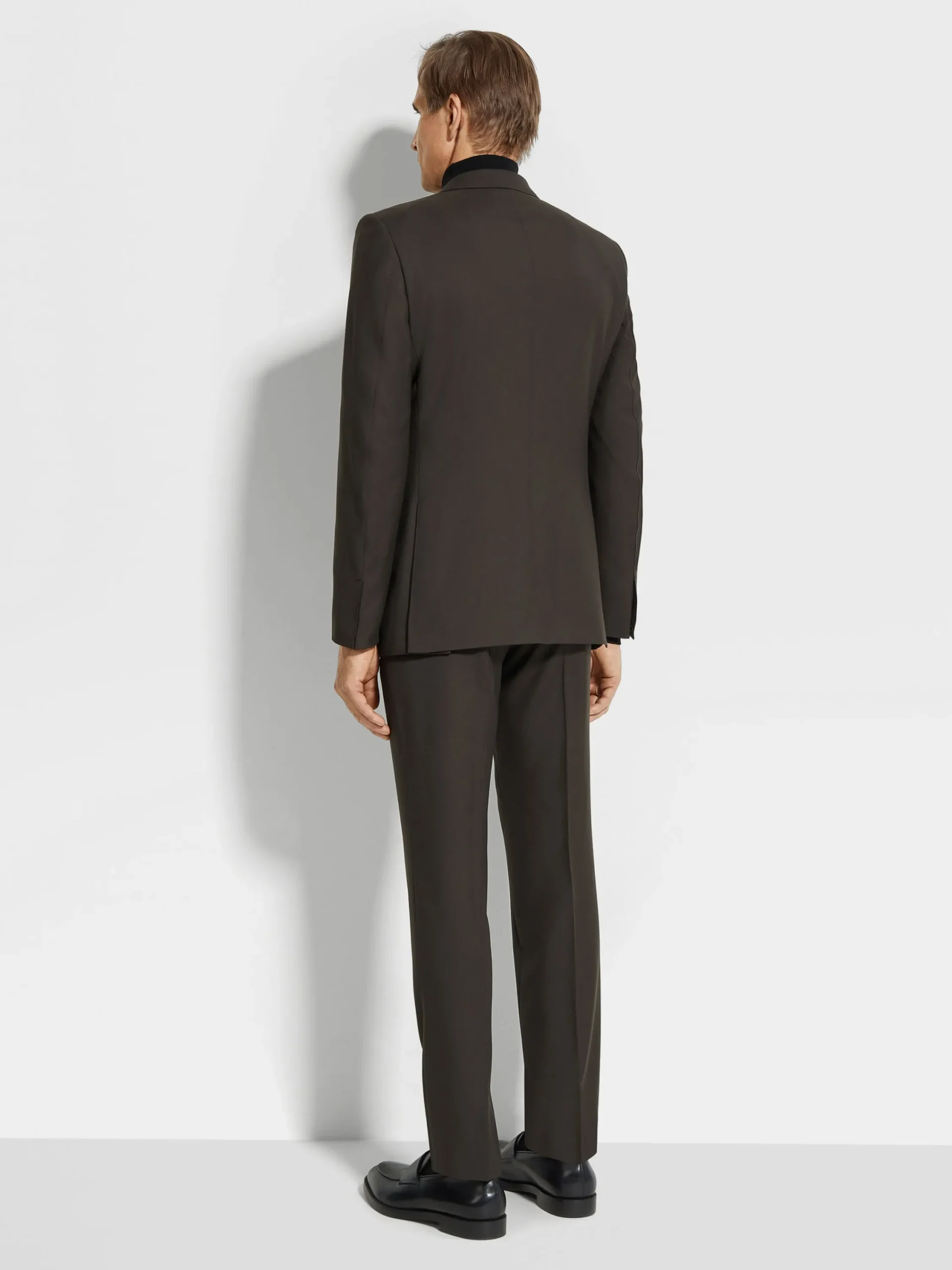Suits>ZEGNA Dark Brown Oasi Cashmere Suit DarkBrown