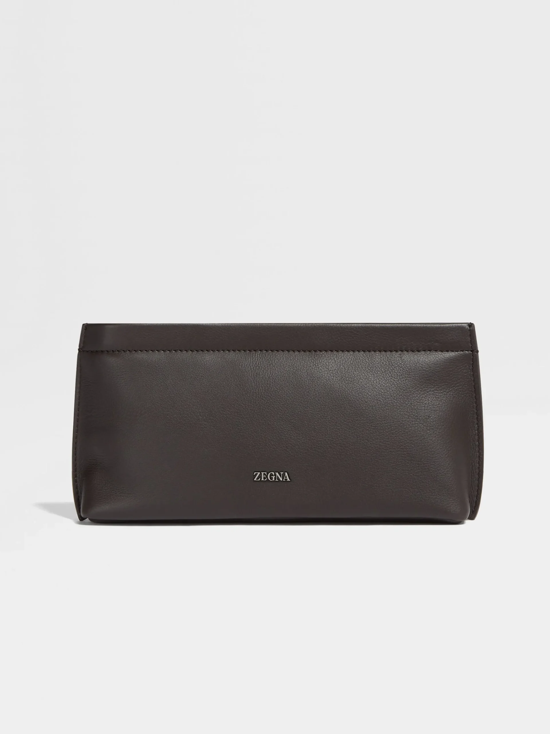 Small Gifts|Travel In Style>ZEGNA Dark Brown SECONDSKIN Clutch DarkBrown