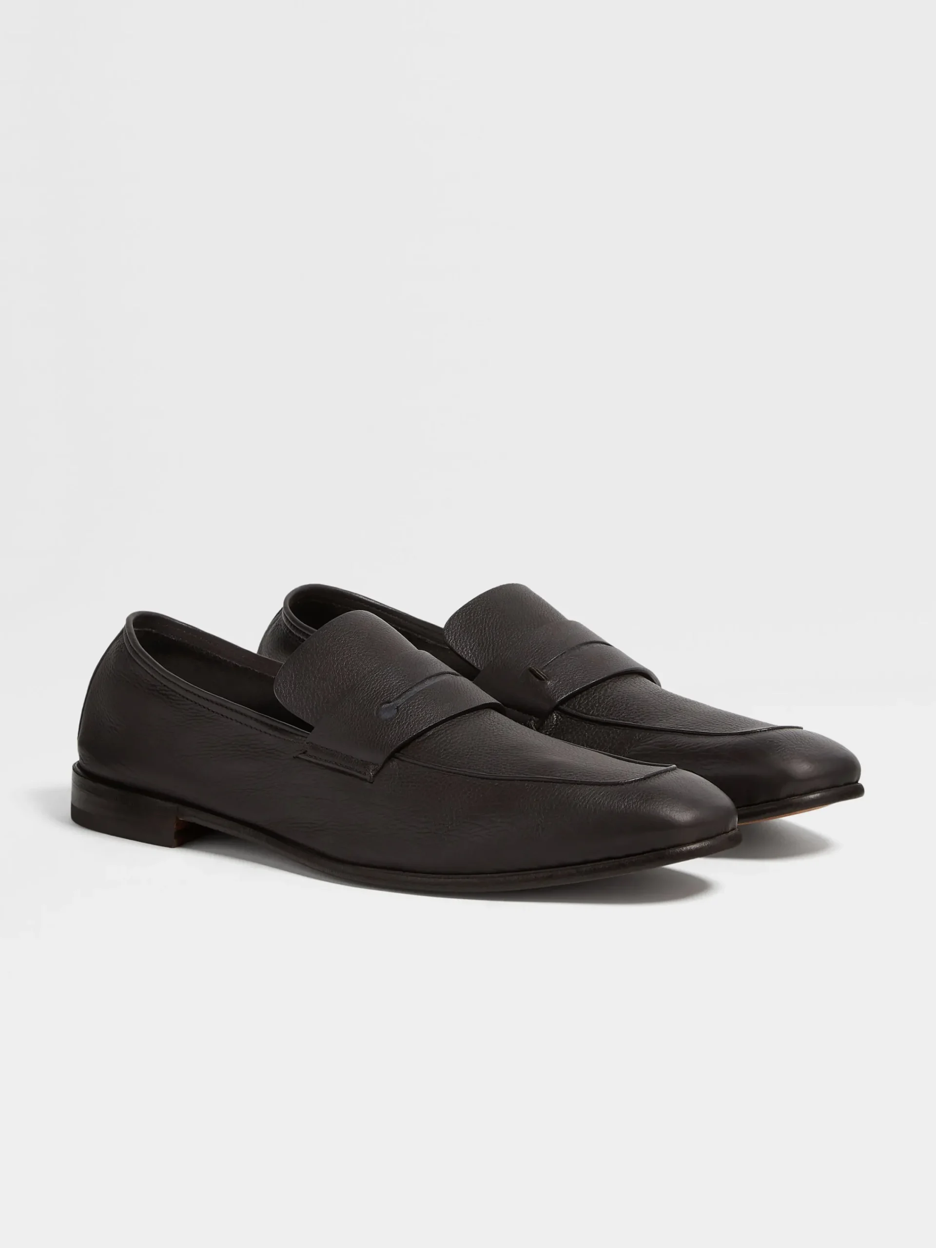 Loafers>ZEGNA Dark Brown SECONDSKIN L'Asola Loafers DarkBrown