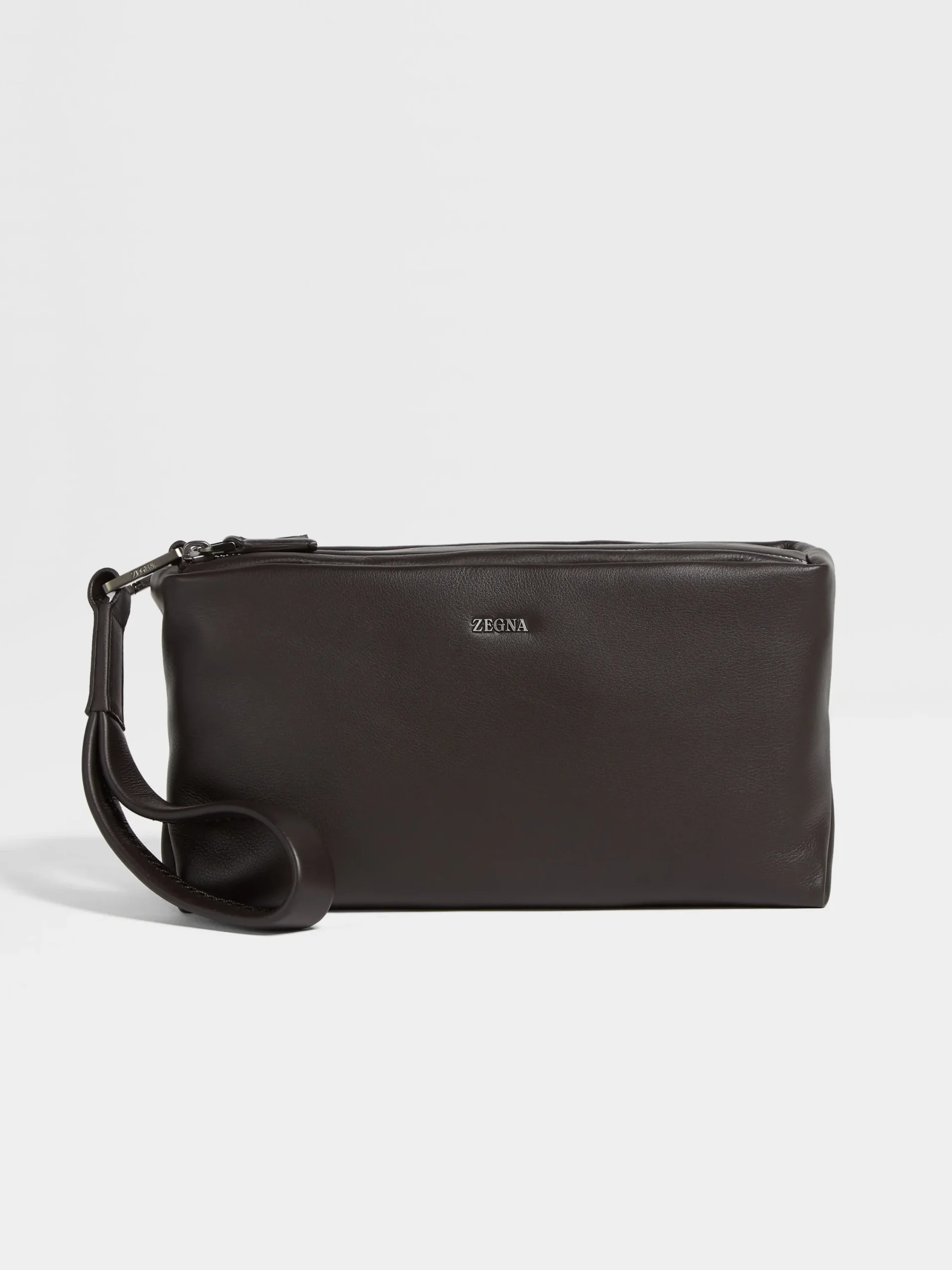 Small Gifts|Travel In Style>ZEGNA Dark Brown SECONDSKIN Softy Pouch DarkBrown