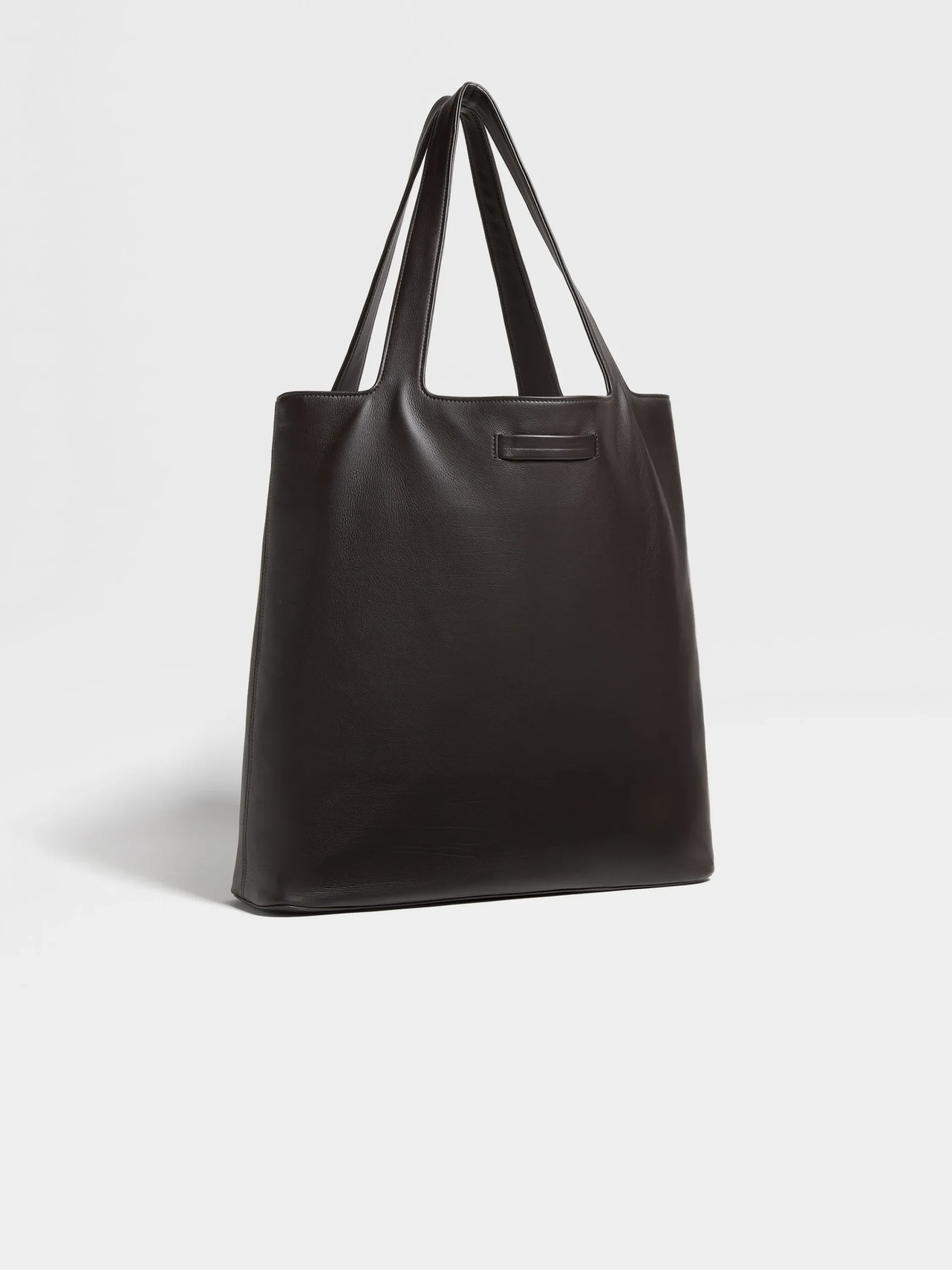 Travel In Style|Bags And Wallets>ZEGNA Dark Brown SECONDSKIN Tote Bag DarkBrown