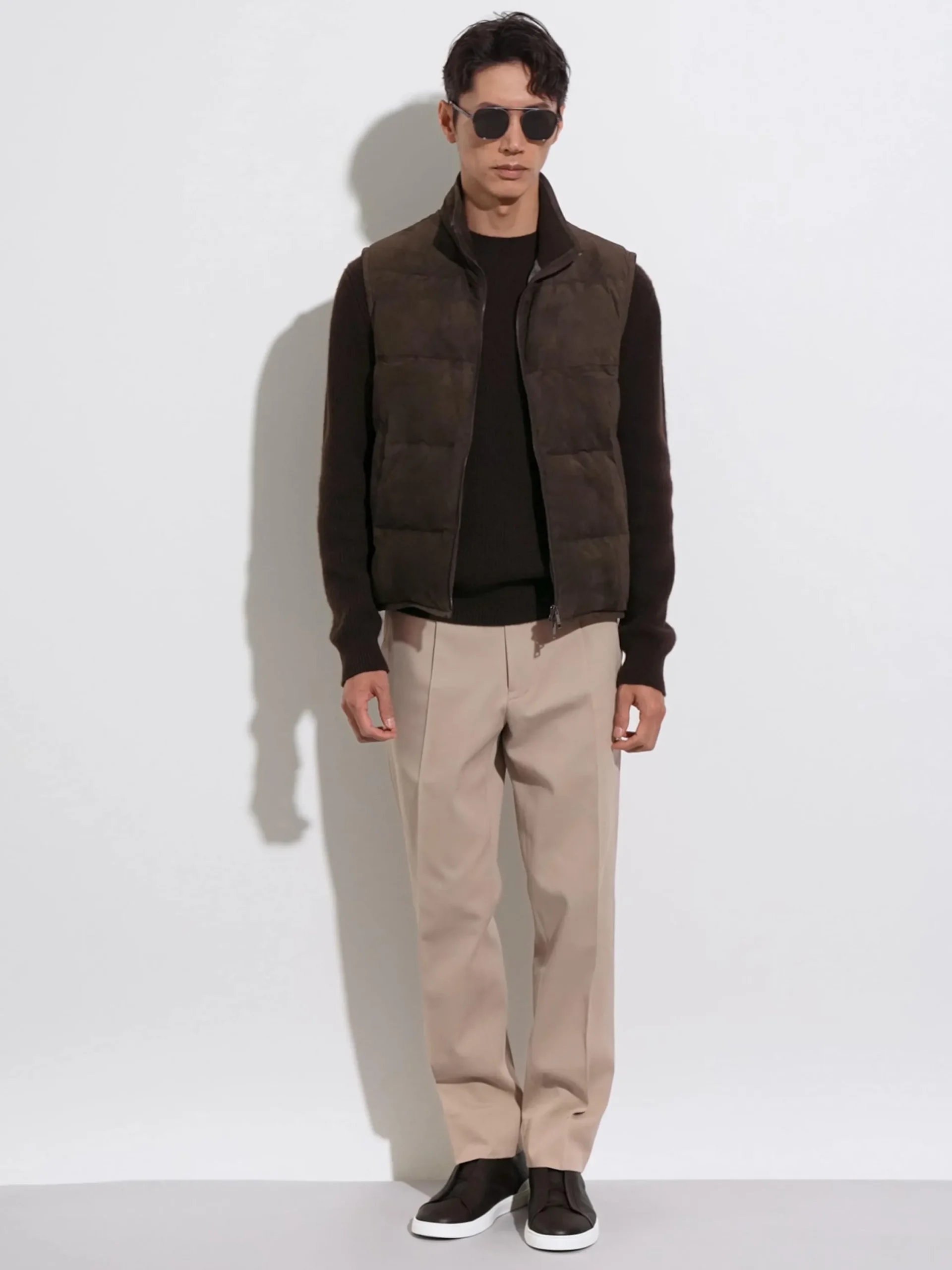 Travel In Style|Sneakers>ZEGNA Dark Brown Triple Stitch™ SECONDSKIN Sneakers DarkBrown