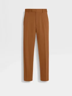 Pants>ZEGNA Dark Foliage Cotton and Wool Pants DarkFoliage