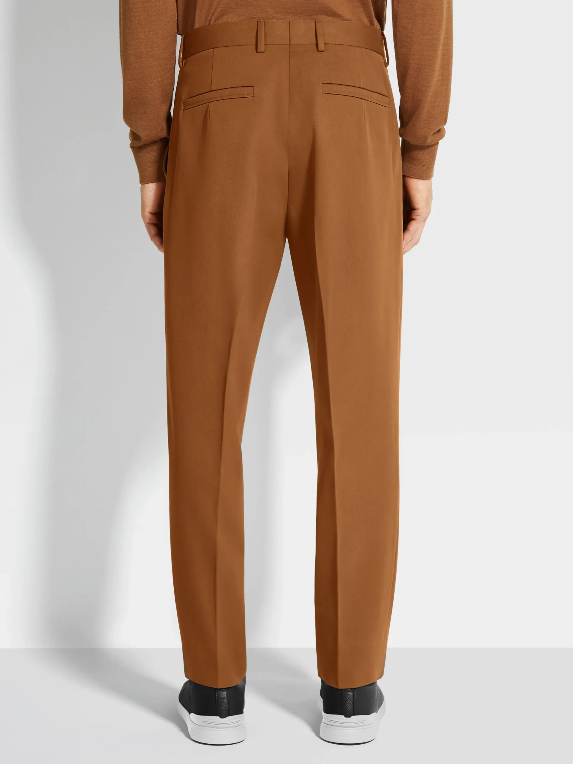 Pants>ZEGNA Dark Foliage Cotton and Wool Pants DarkFoliage