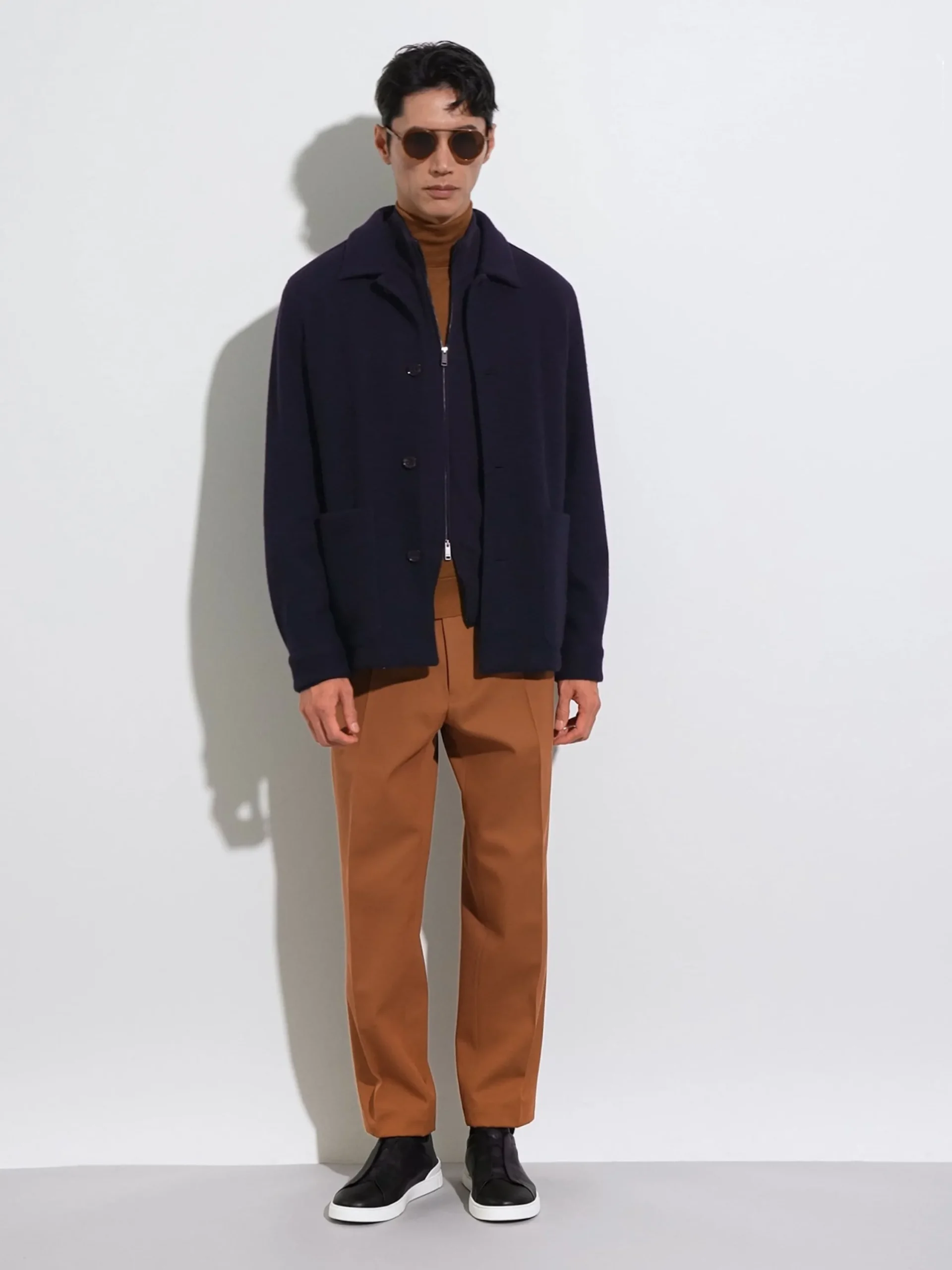 Travel In Style|Pants>ZEGNA Dark Foliage Cotton and Wool Pants DarkFoliage