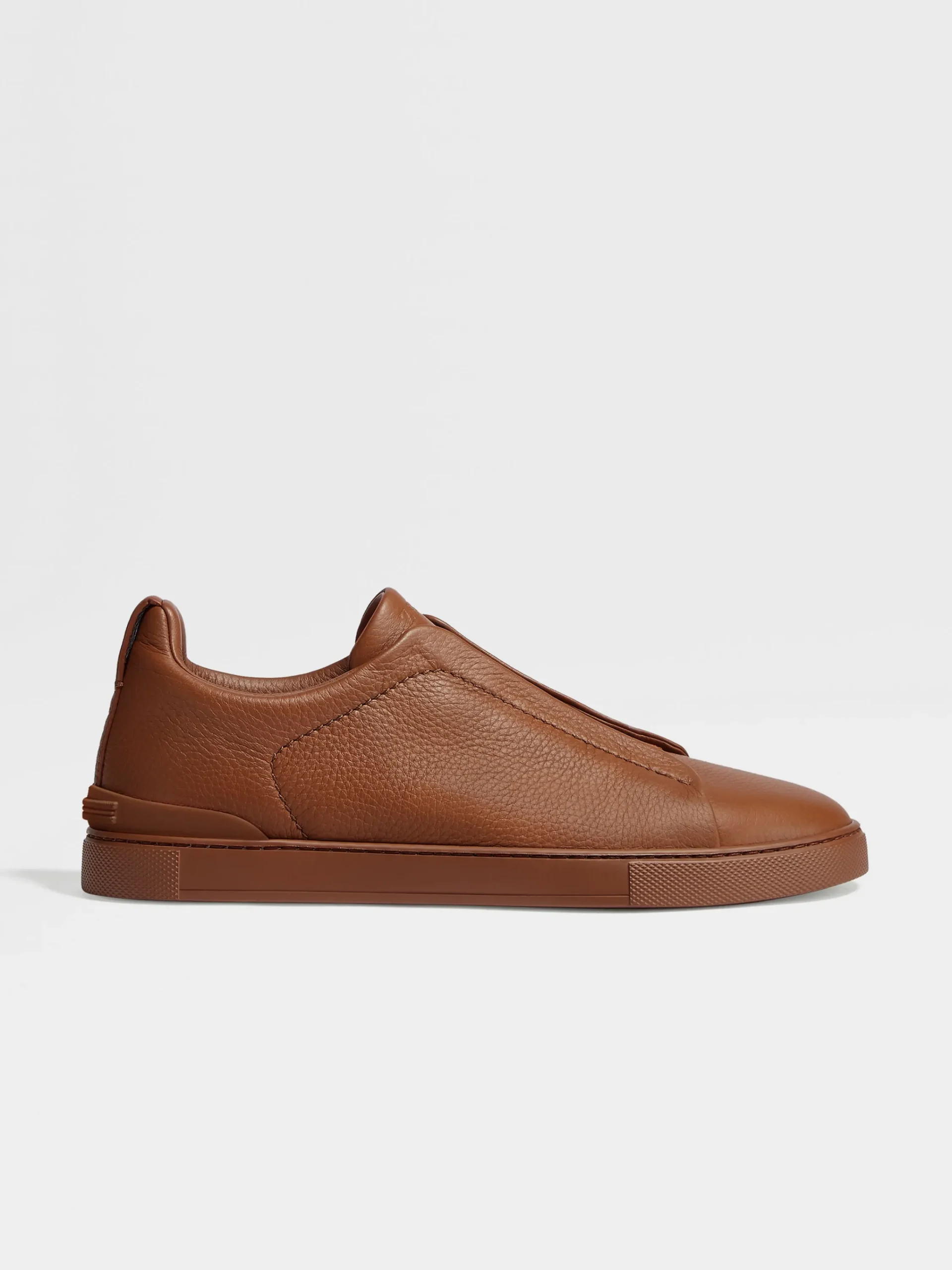 Sneakers>ZEGNA Dark Foliage Deerskin Triple Stitch™ Sneakers DarkFoliage