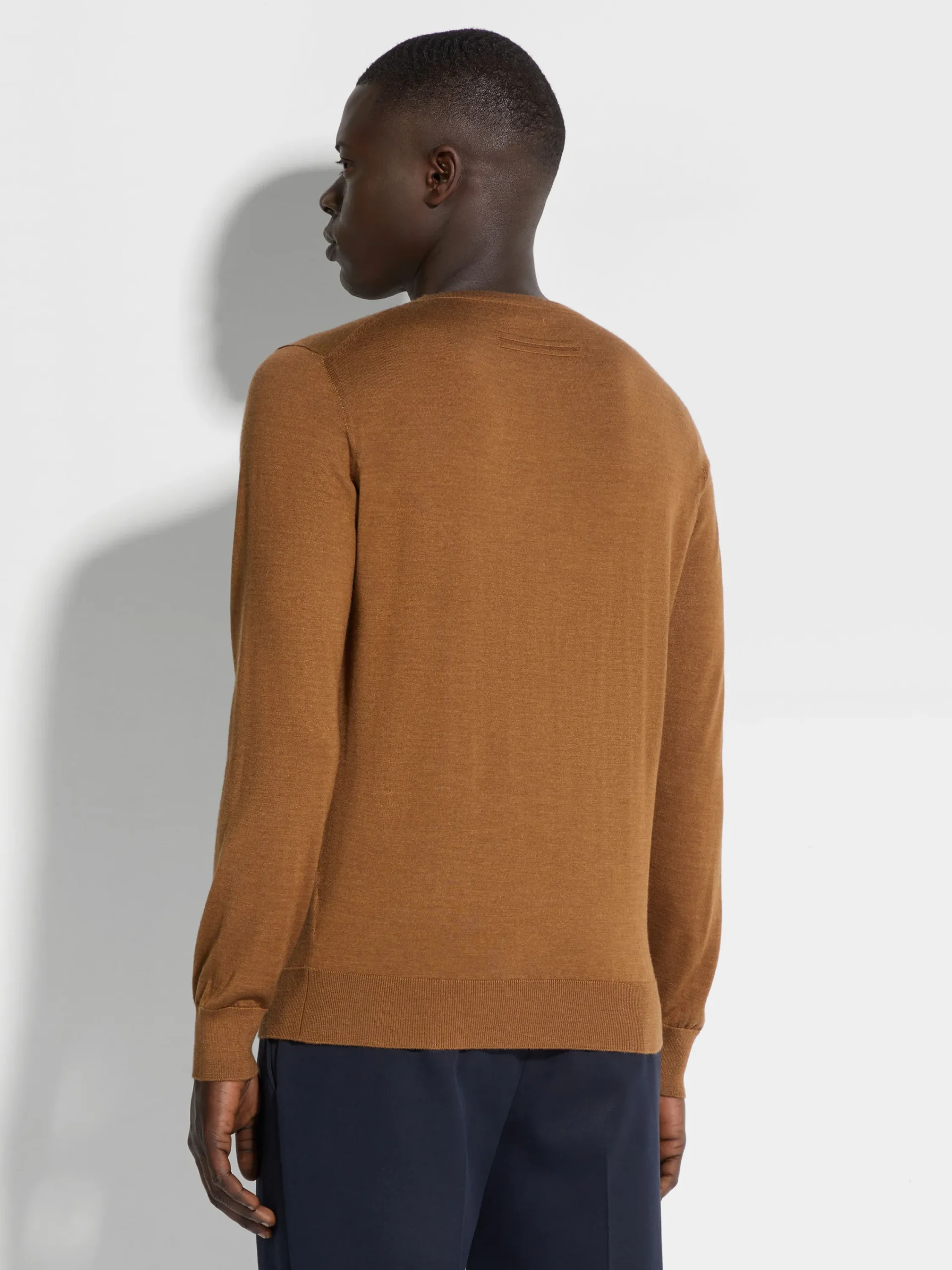 Sweaters>ZEGNA Dark Foliage Mélange Cashseta Crewneck DarkFoliageMélange