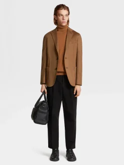 Blazers>ZEGNA Dark Foliage Oasi Cashmere Shirt Jacket DarkFoliage