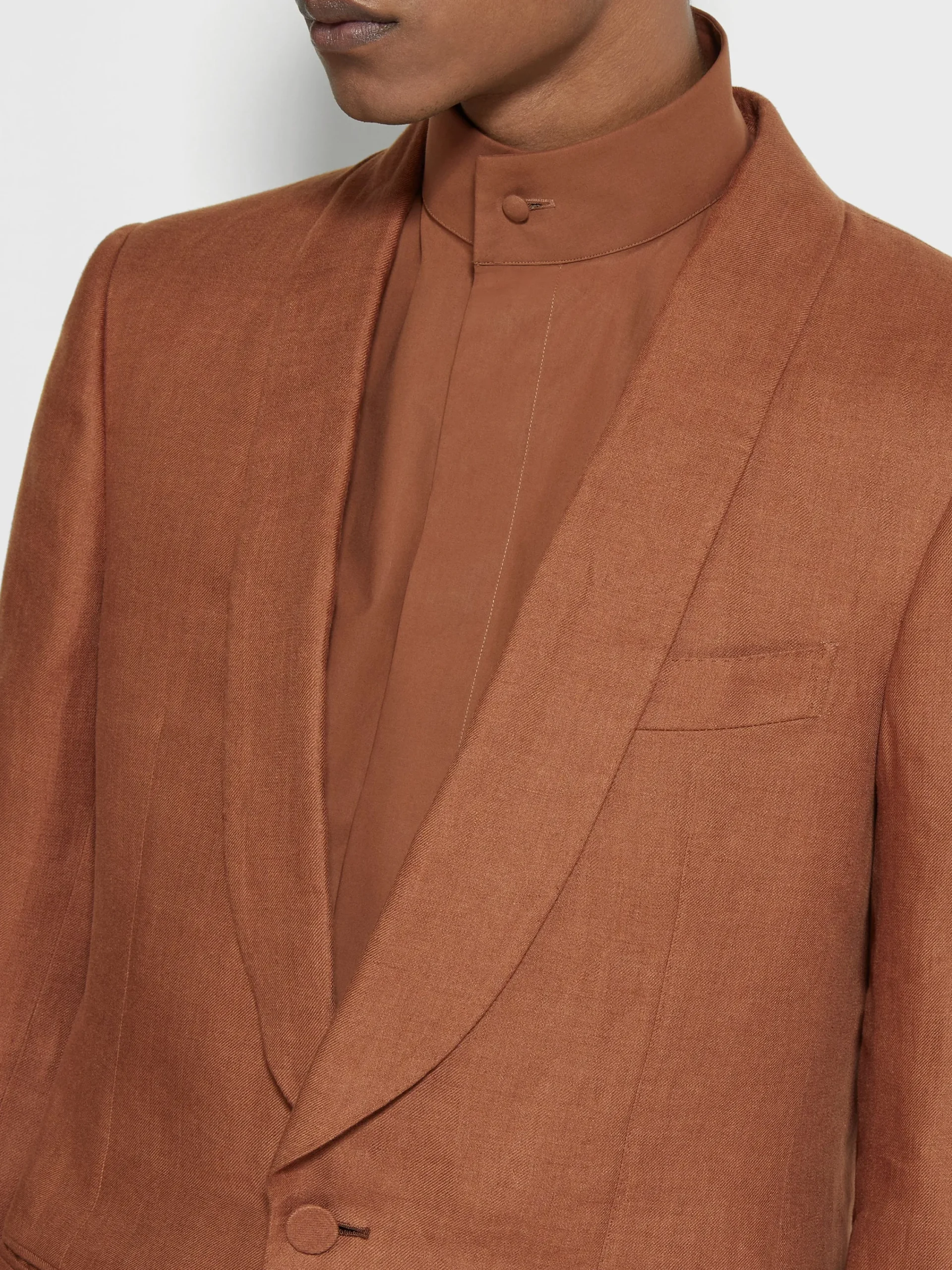 Blazers>ZEGNA Dark Foliage Oasi Lino Evening Jacket DarkFoliage