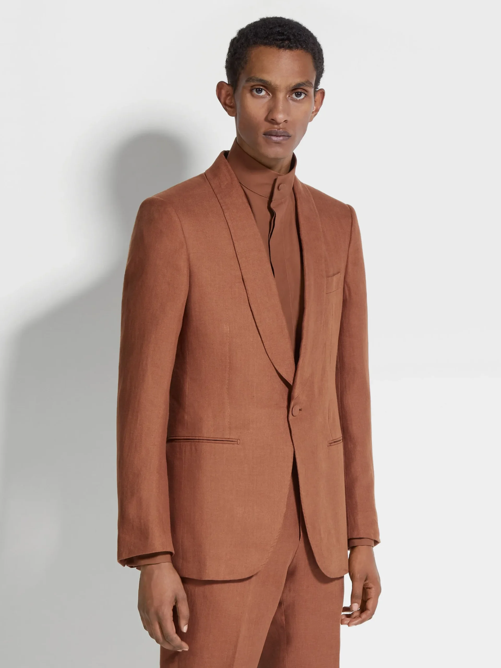 Blazers>ZEGNA Dark Foliage Oasi Lino Evening Jacket DarkFoliage