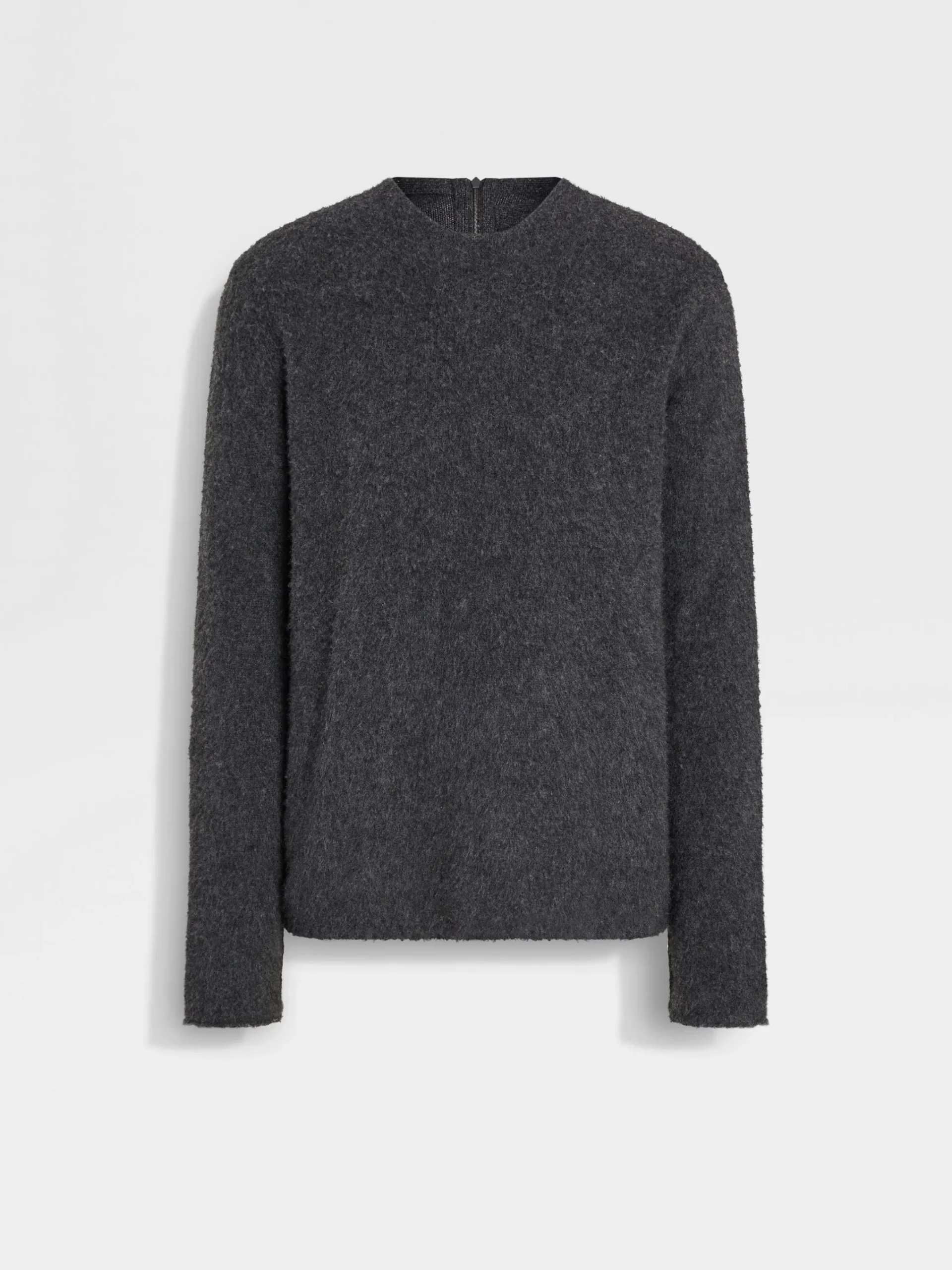 Sweaters>ZEGNA Dark Grey Mélange Oasi Cashmere Crewneck DarkGreyMélange