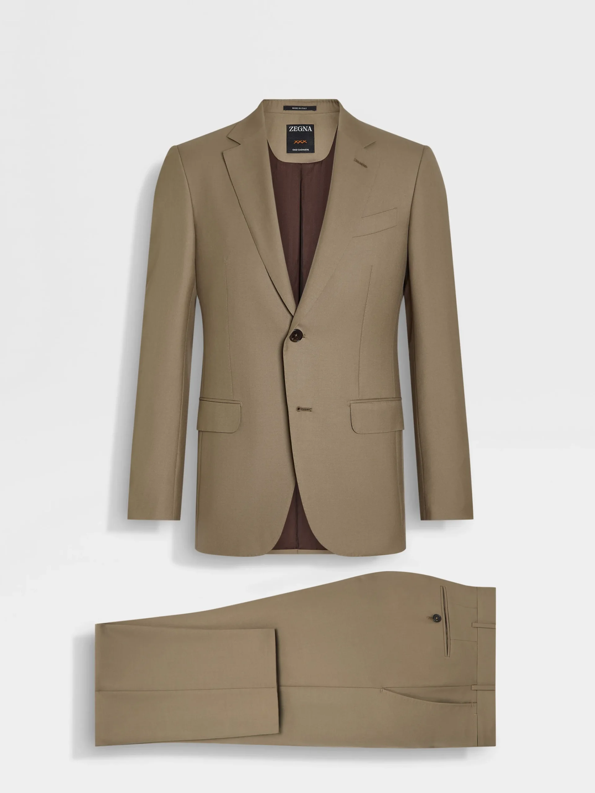 Suits>ZEGNA Dark Ochre Oasi Cashmere Suit DarkOchre
