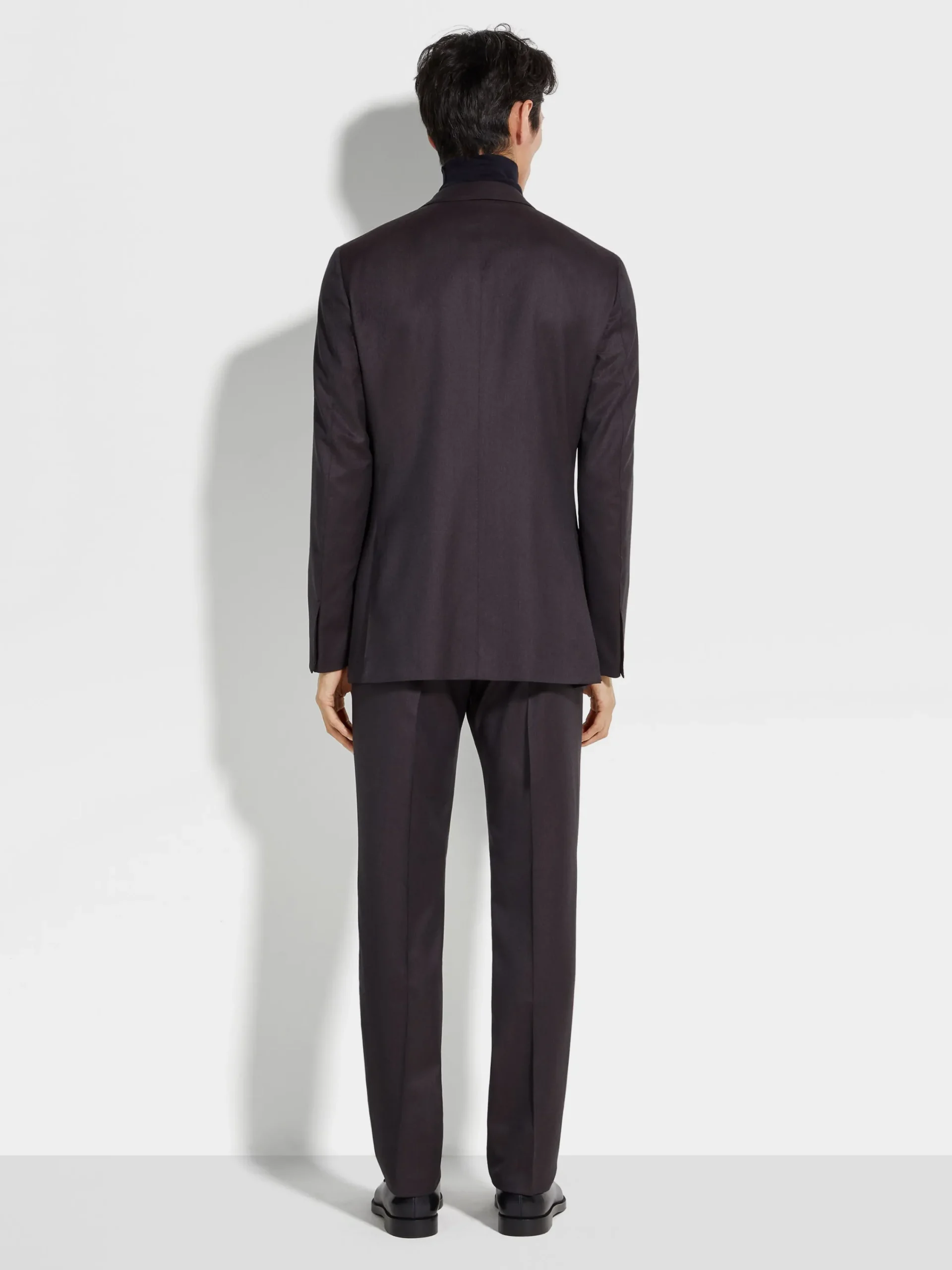 Suits>ZEGNA Dark Purple Centoventimila Wool Suit DarkPurple
