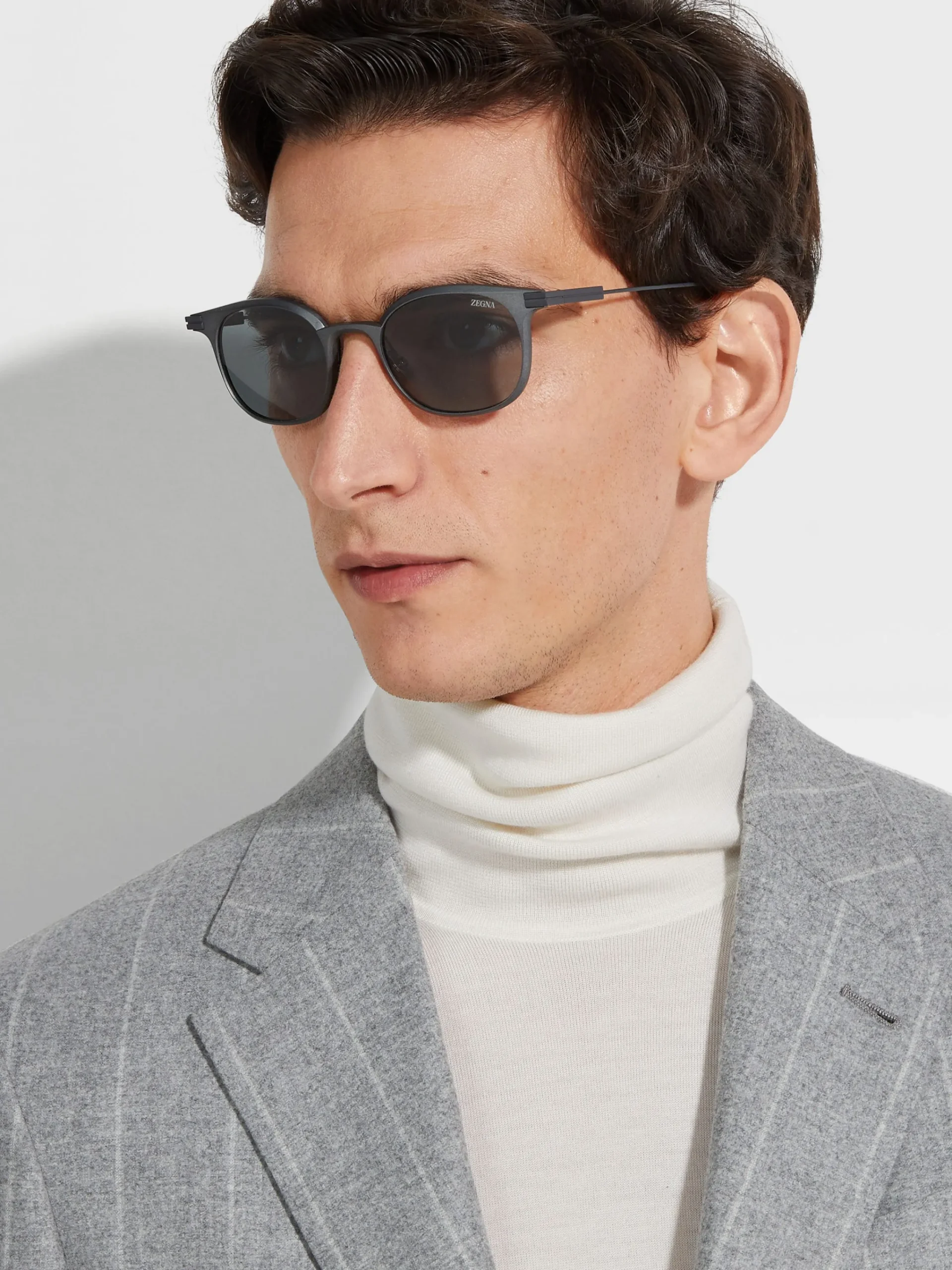 Sunglasses>ZEGNA Dark Silver Aluminium Sunglasses DarkSilver