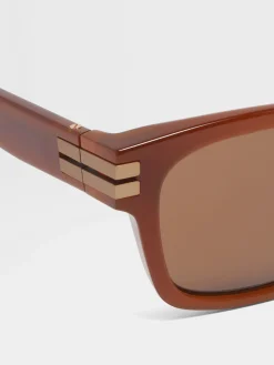 Sunglasses>ZEGNA Acetate Sunglasses Foliage