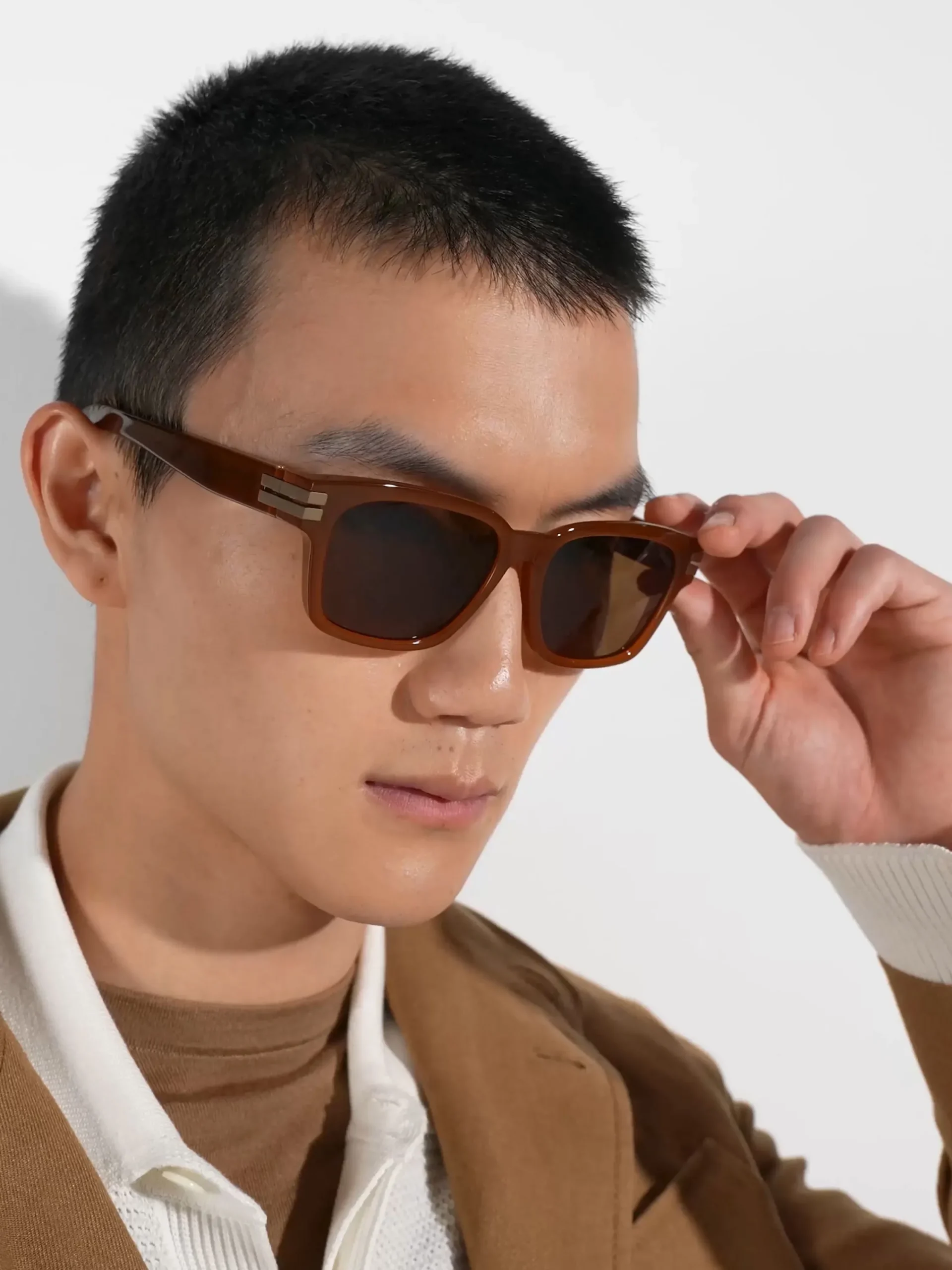 Sunglasses>ZEGNA Acetate Sunglasses Foliage