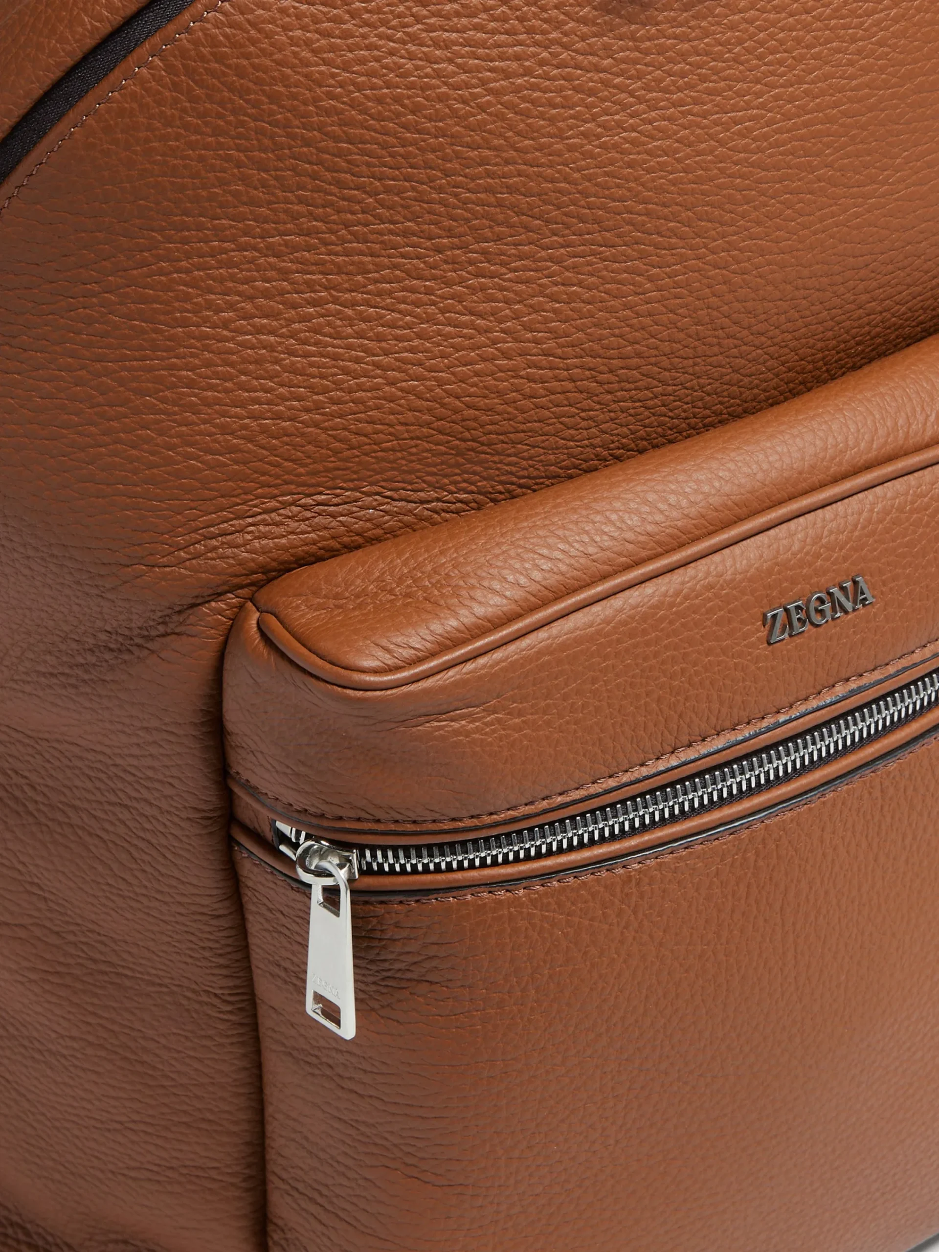 Travel In Style|Bags And Wallets>ZEGNA Deerskin Hoodie Backpack Foliage