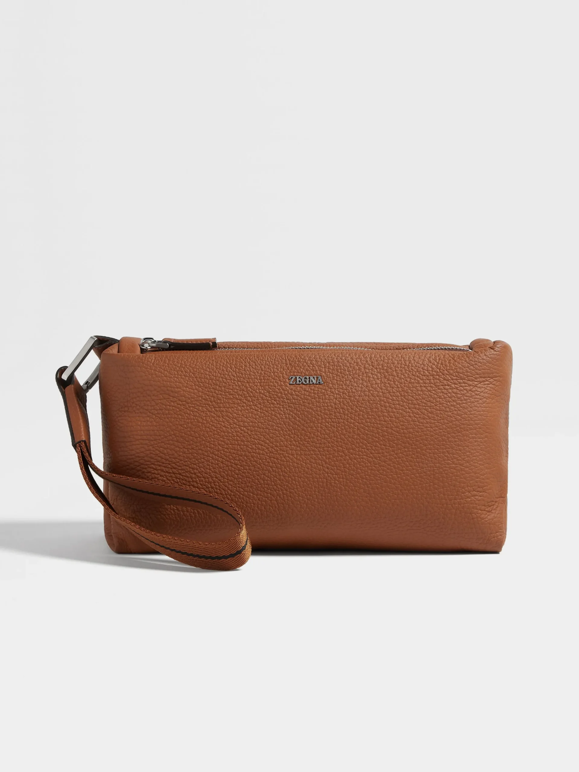 Small Gifts|Bags And Wallets>ZEGNA Deerskin Softy Pouch Foliage