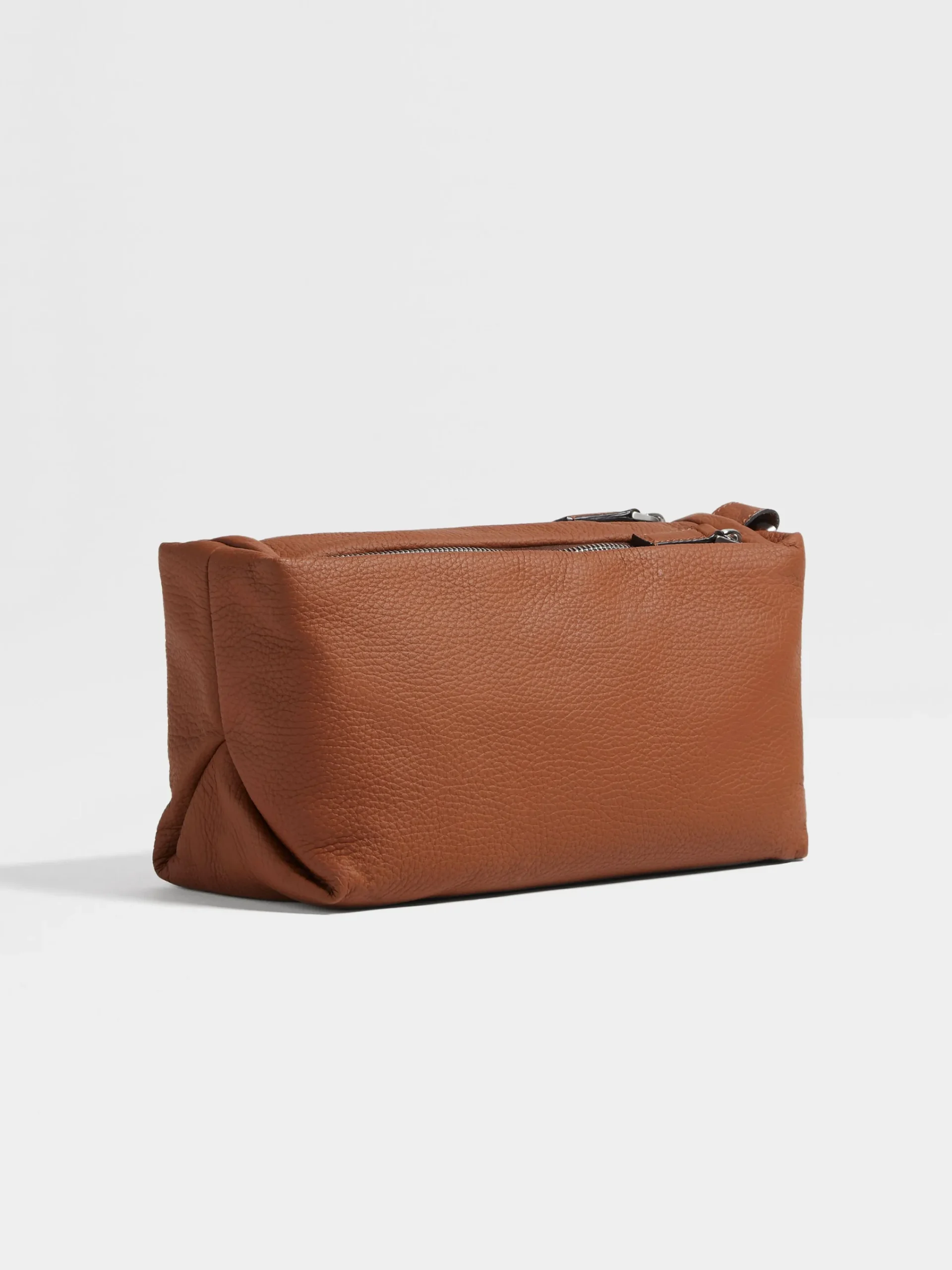 Small Gifts|Bags And Wallets>ZEGNA Deerskin Softy Pouch Foliage