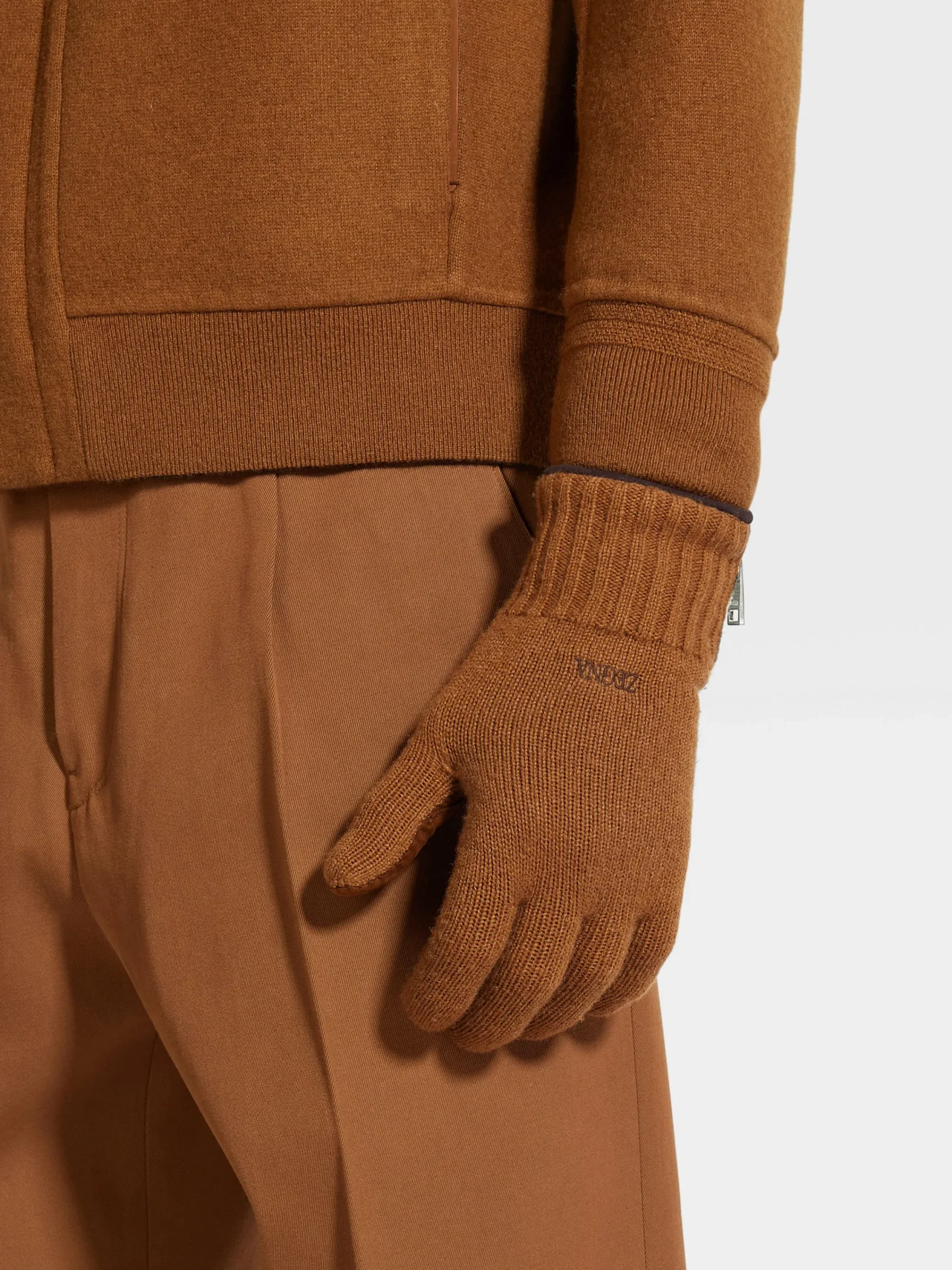 Soft Accessories|Gloves, Scarves And Hats>ZEGNA Oasi Cashmere Gloves Foliage