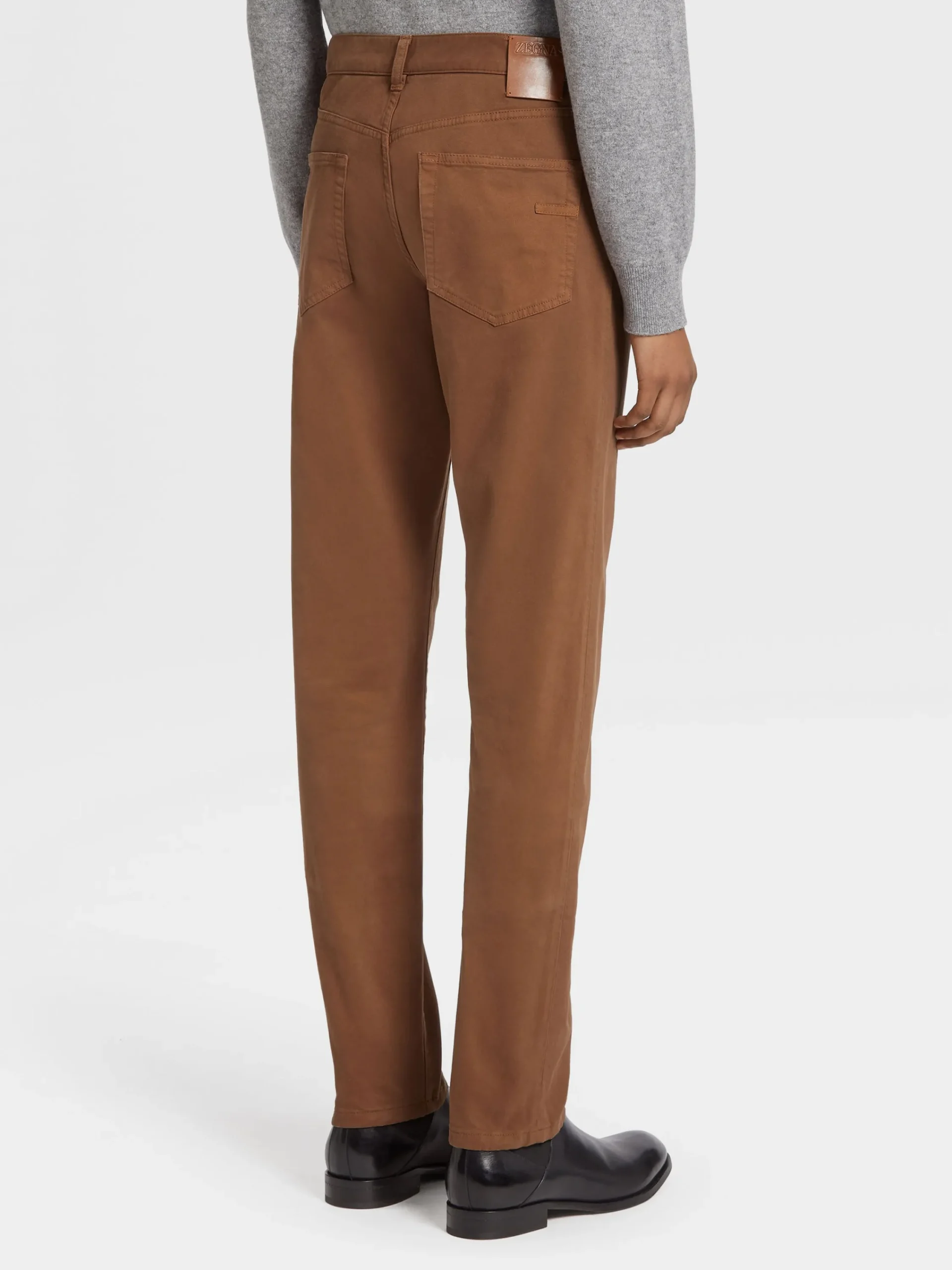 Jeans>ZEGNA Stretch Cotton Roccia Jeans Foliage