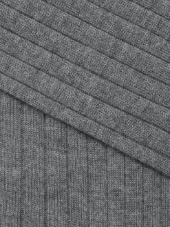 Small Gifts|Underwear And Socks>ZEGNA Grey Mélange Cotton Cashmere and Silk Socks GreyMélange