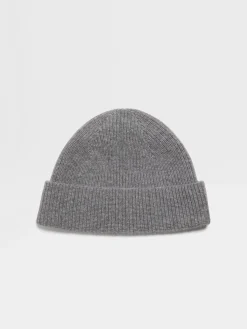 Small Gifts|Travel In Style>ZEGNA Grey Mélange Oasi Cashmere Beanie GreyMélange