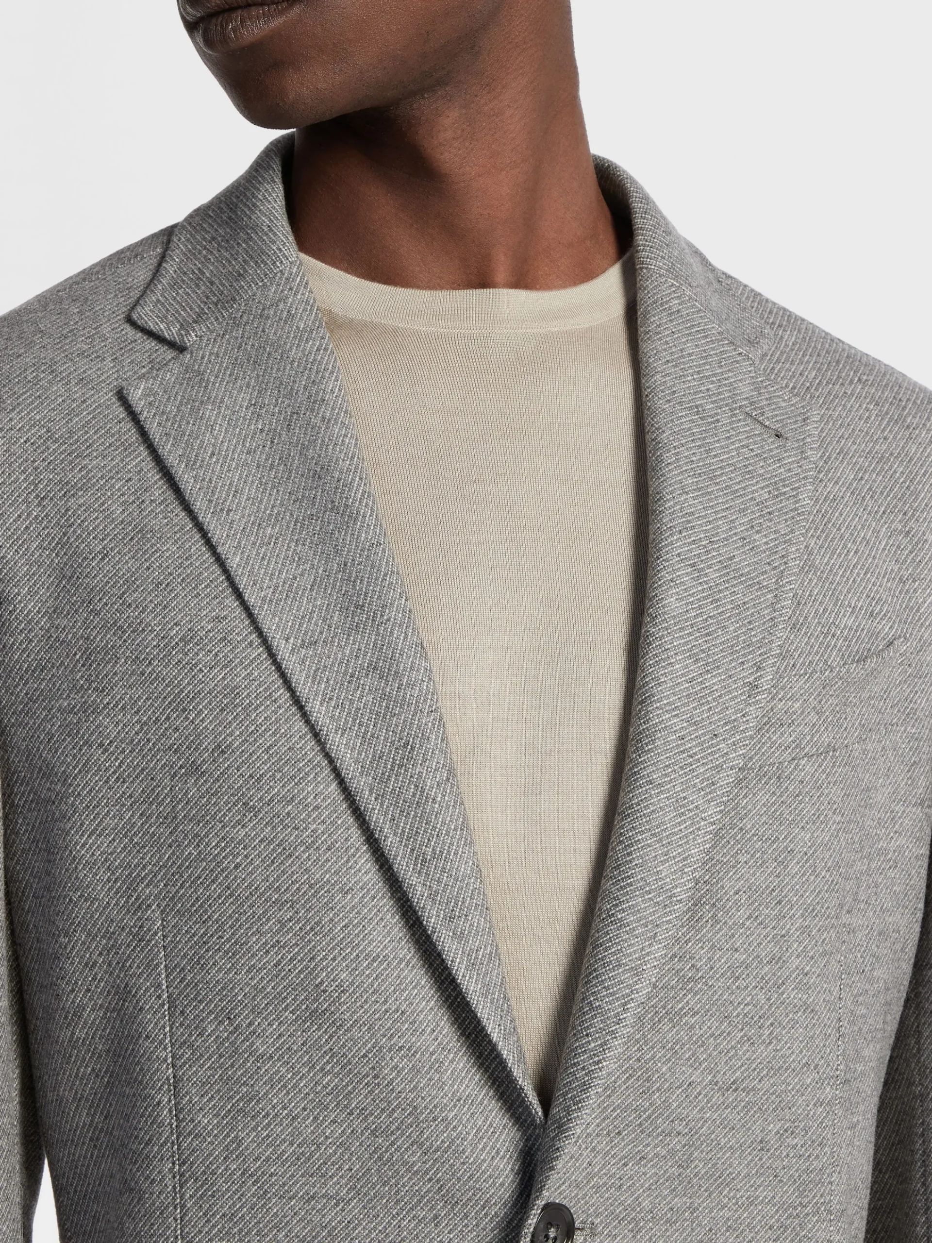 Blazers>ZEGNA Grey Mélange Trofeo™ Cashmere Shirt Jacket GreyMélange