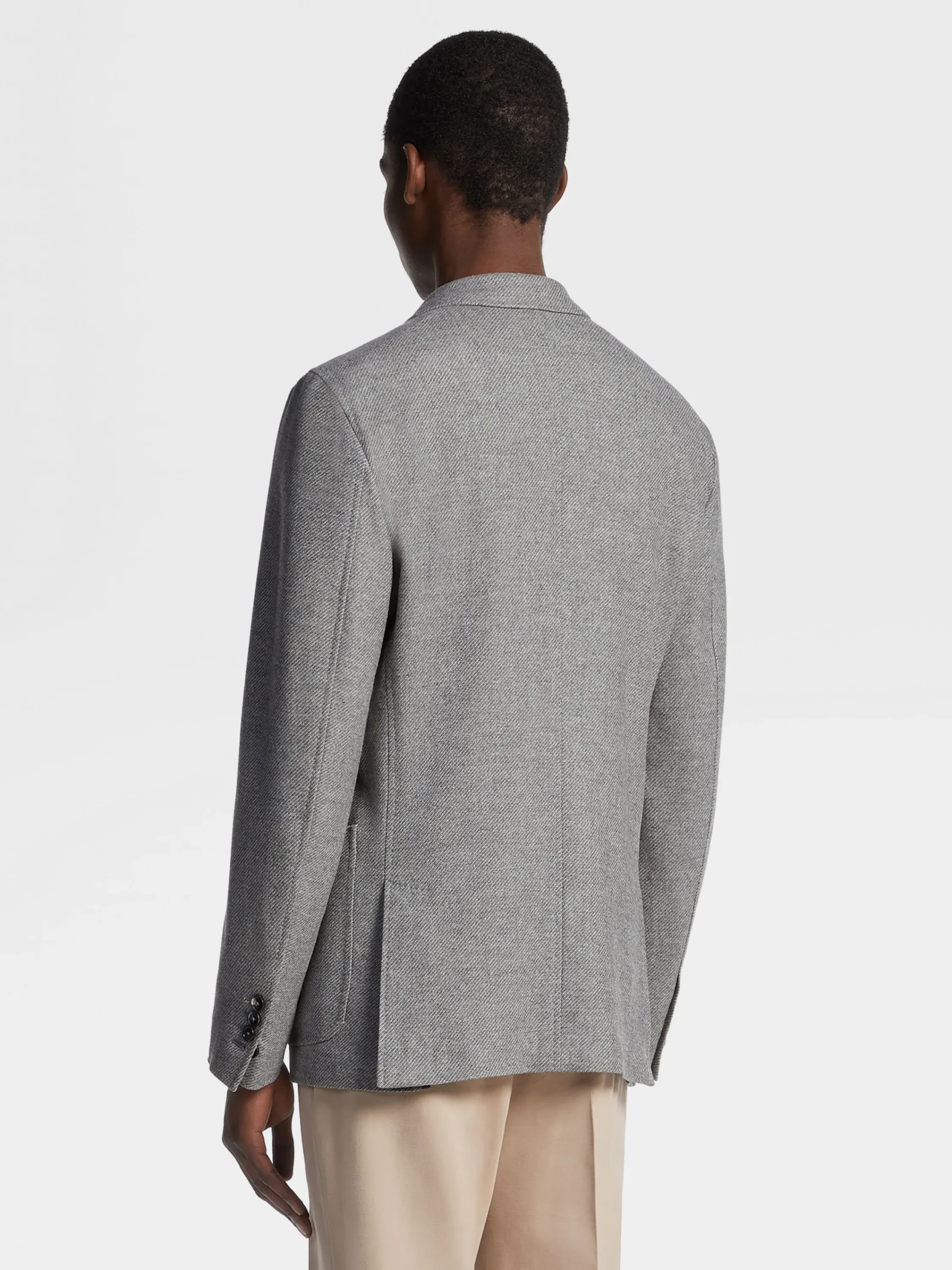 Blazers>ZEGNA Grey Mélange Trofeo™ Cashmere Shirt Jacket GreyMélange