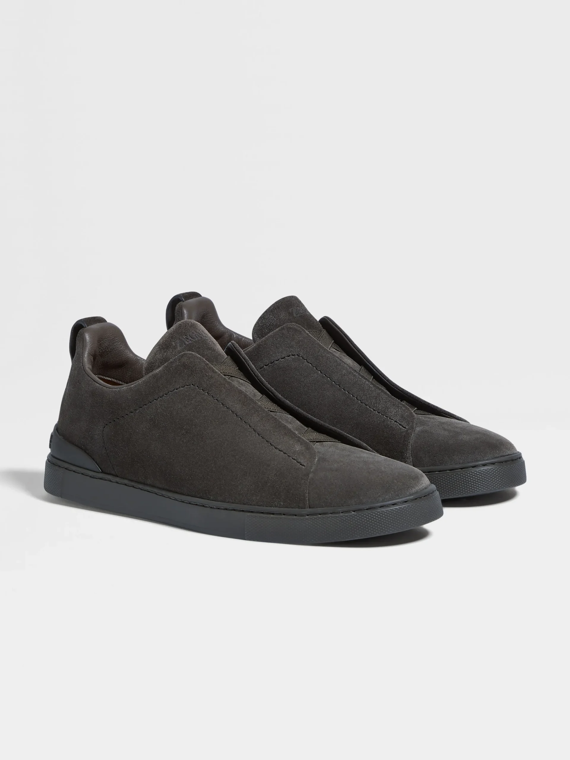 Sneakers>ZEGNA Suede Triple Stitch™ Sneakers Grey