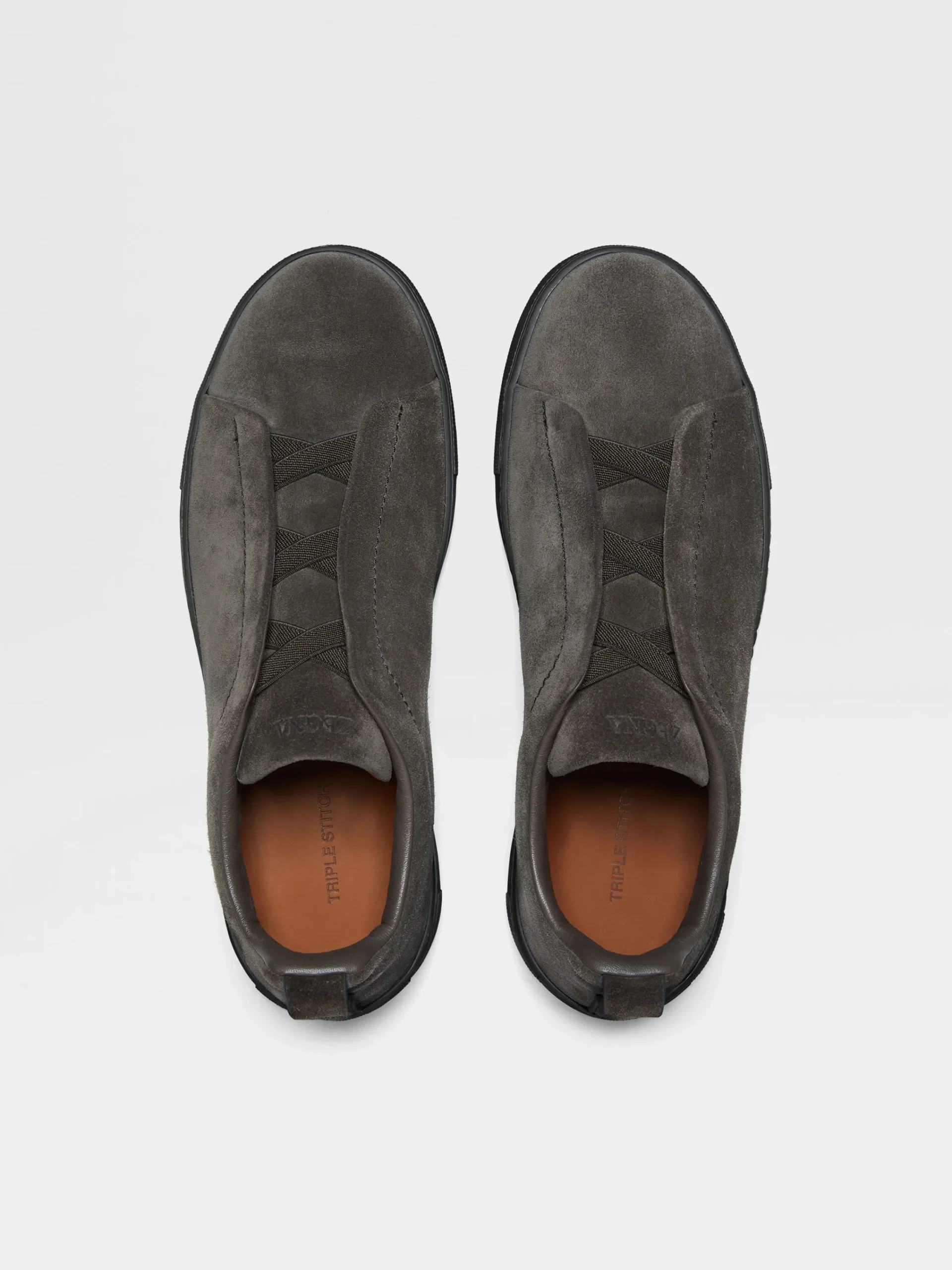 Sneakers>ZEGNA Suede Triple Stitch™ Sneakers Grey