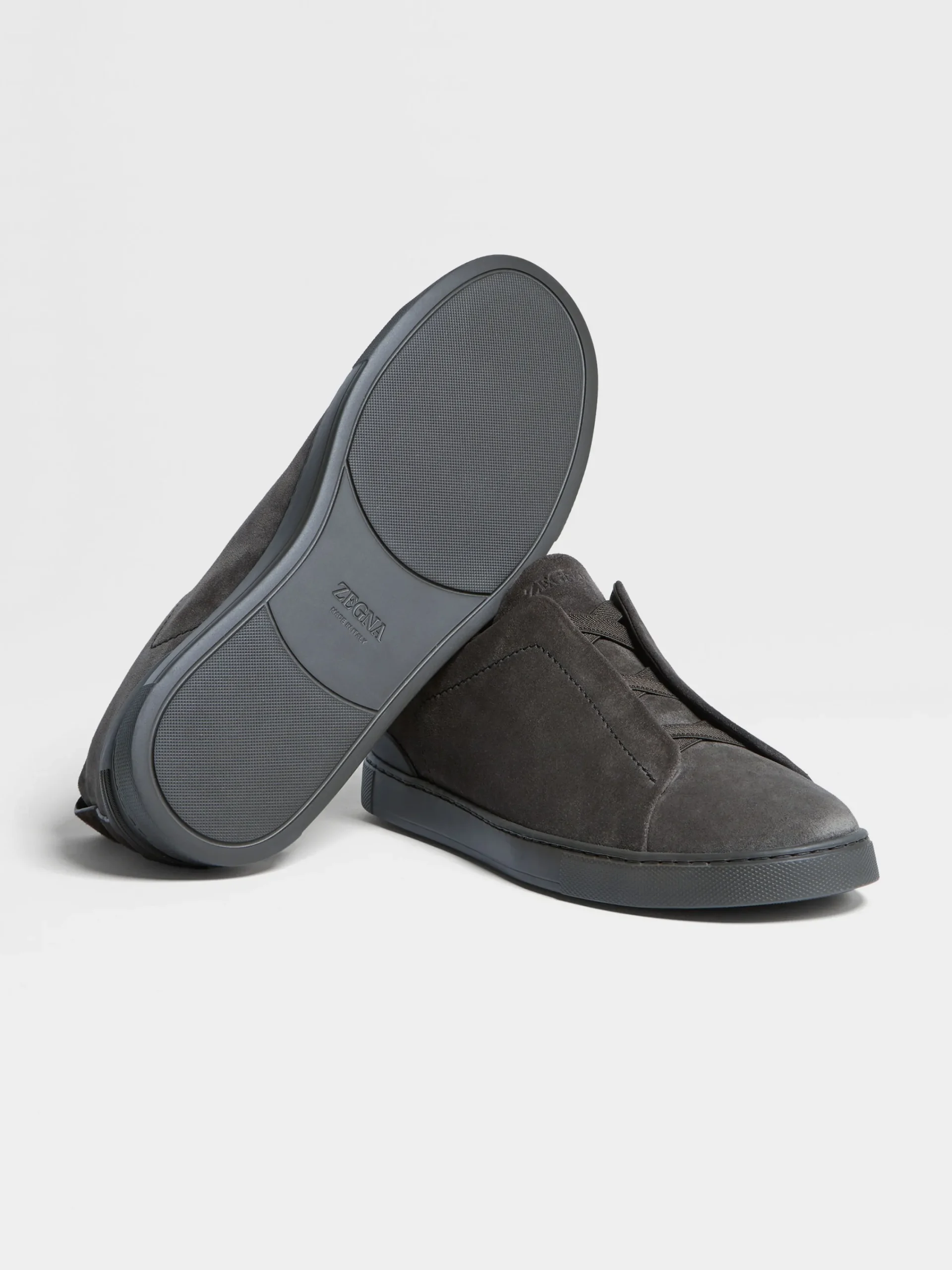 Sneakers>ZEGNA Suede Triple Stitch™ Sneakers Grey
