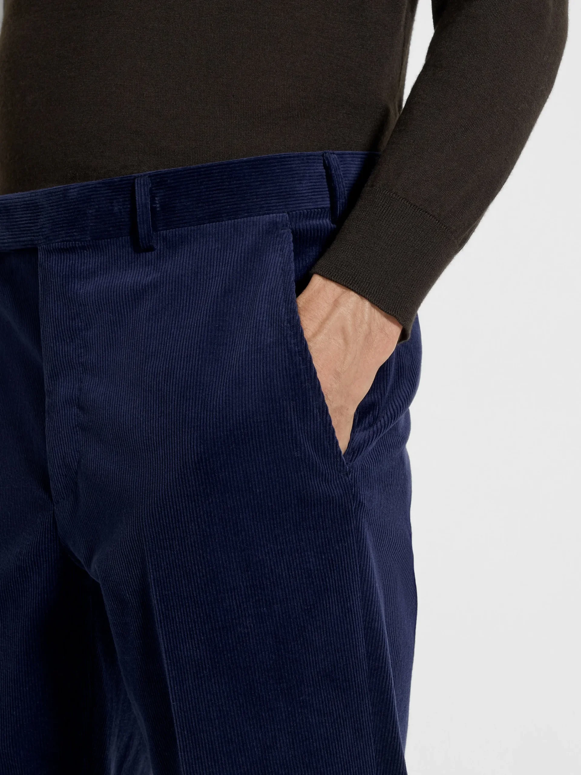 Pants|Suits>ZEGNA Ink Blue Cashco Pants InkBlue