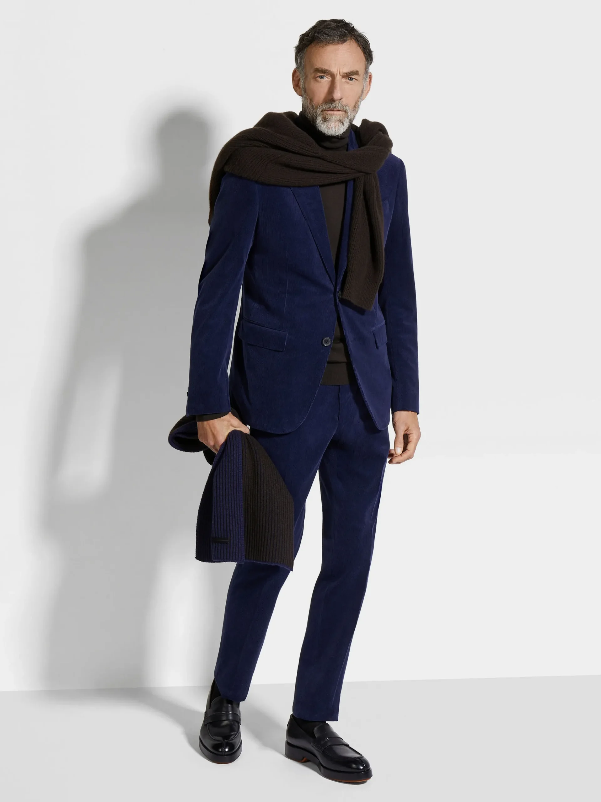 Pants|Suits>ZEGNA Ink Blue Cashco Pants InkBlue