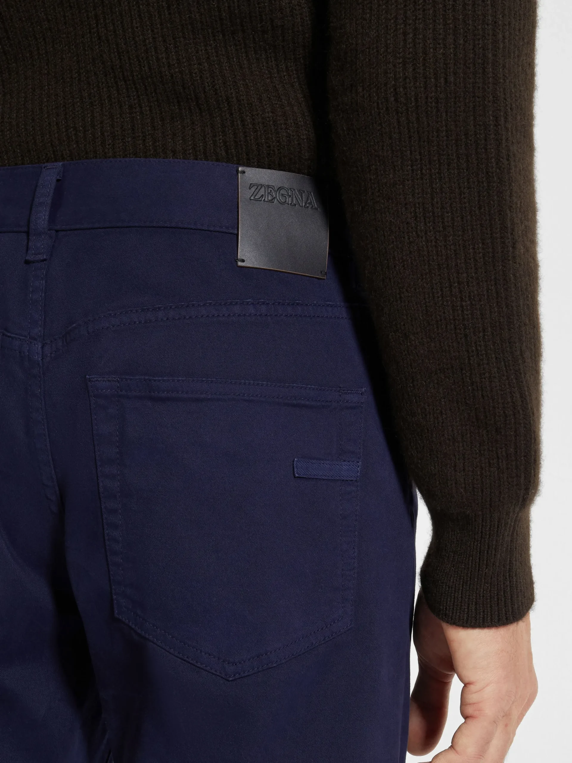 Jeans>ZEGNA Ink Blue Cotton Roccia Pants InkBlue
