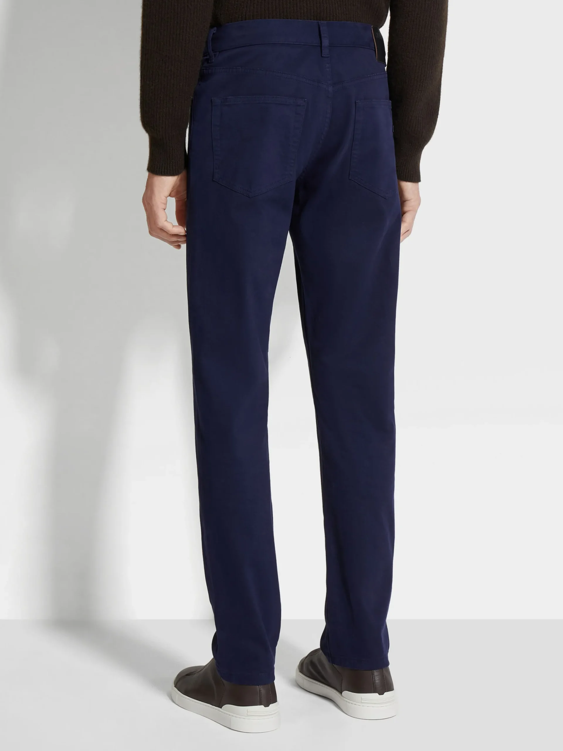 Jeans>ZEGNA Ink Blue Cotton Roccia Pants InkBlue