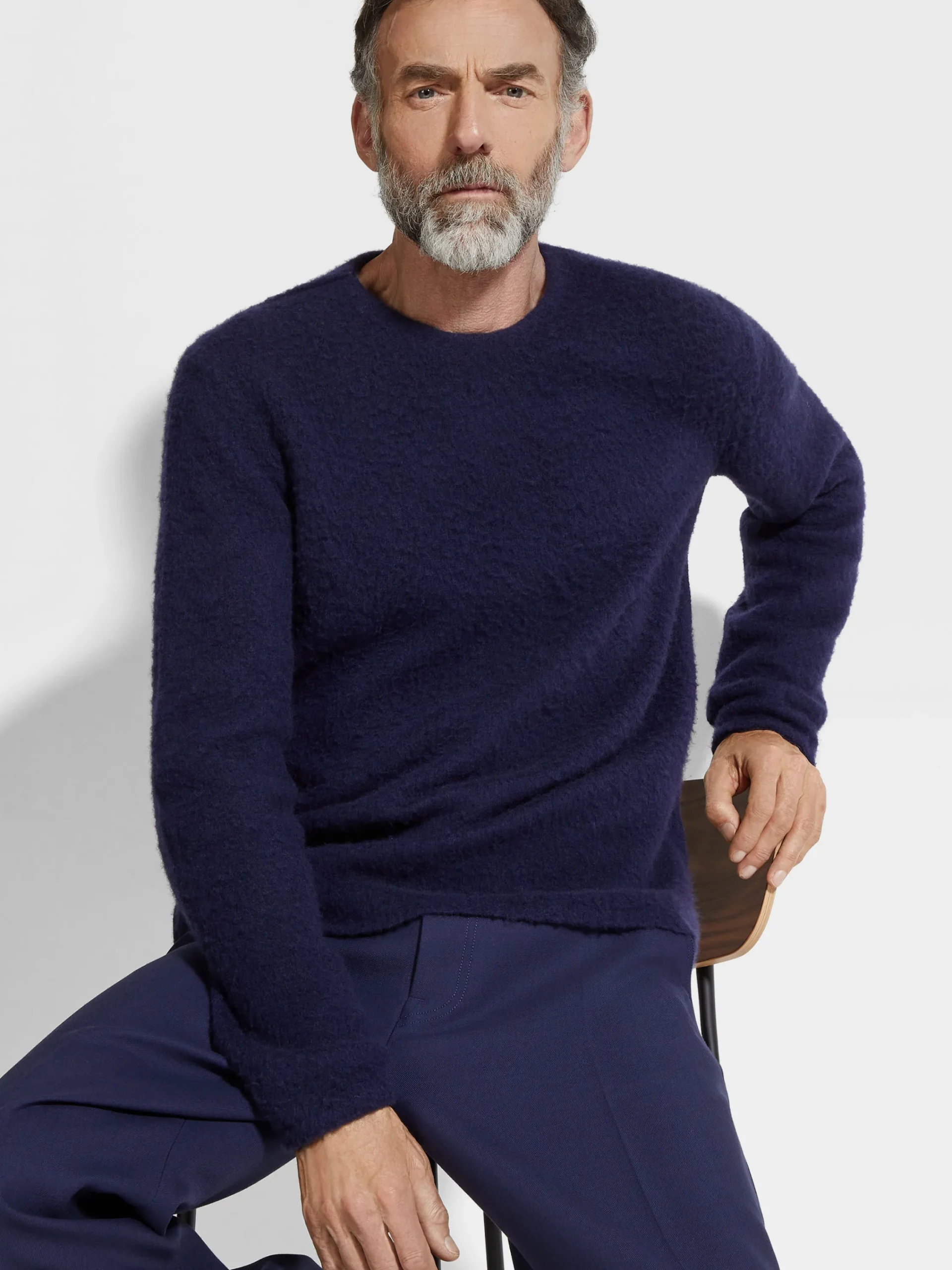 Travel In Style|Sweaters>ZEGNA Ink Blue Oasi Cashmere Crewneck InkBlue
