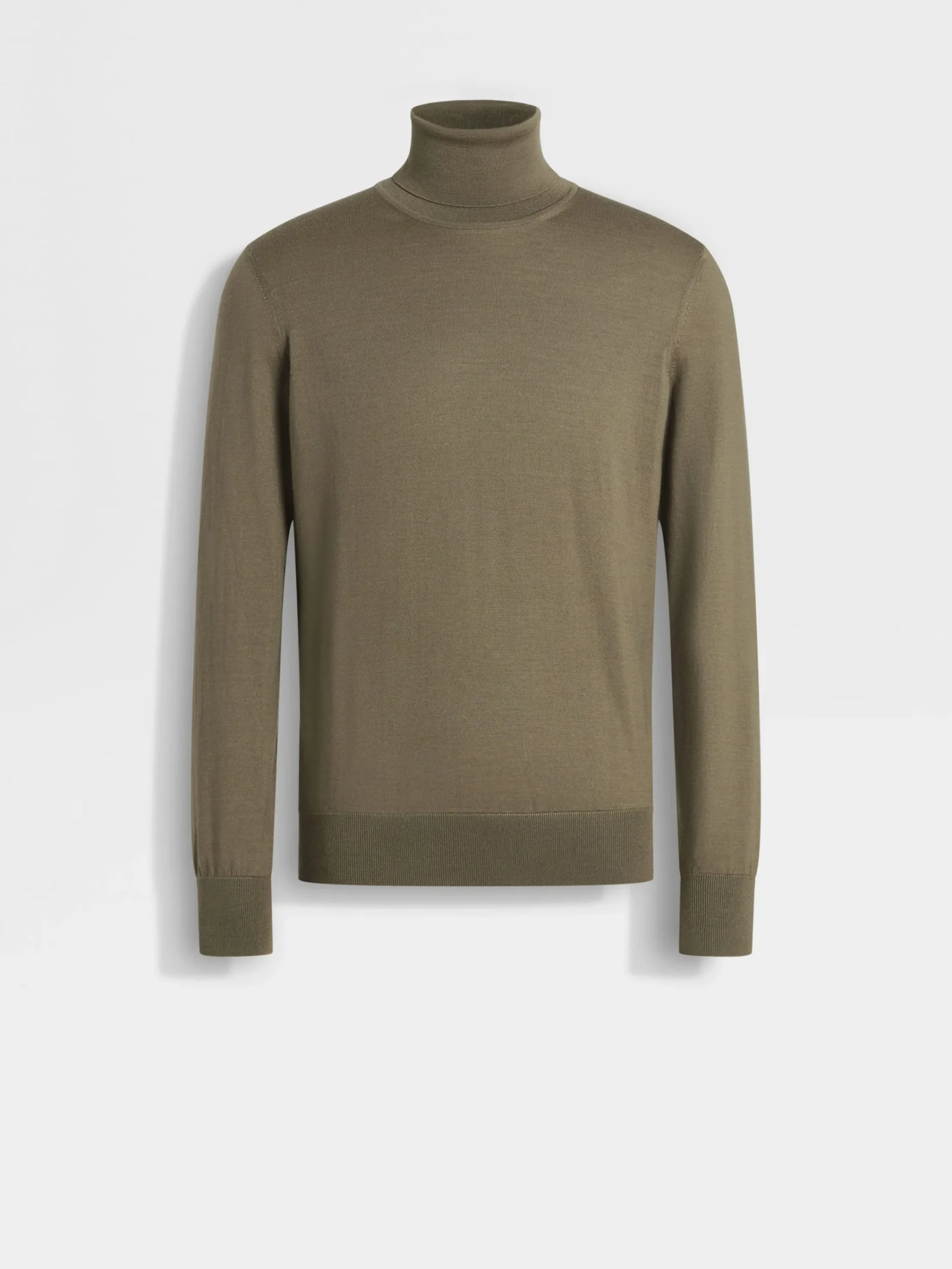 Travel In Style|Sweaters>ZEGNA Cashseta Turtleneck Khaki