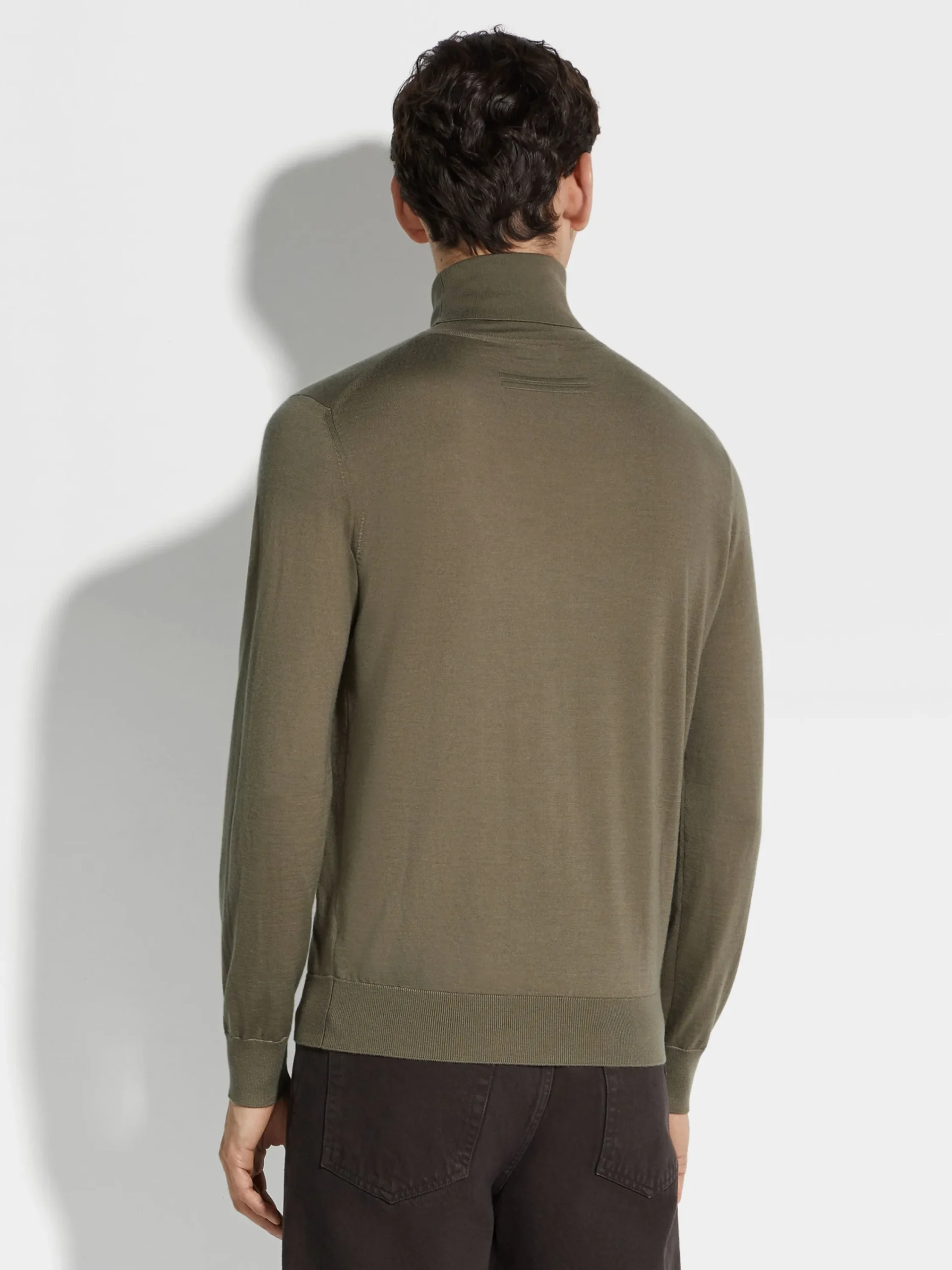 Travel In Style|Sweaters>ZEGNA Cashseta Turtleneck Khaki